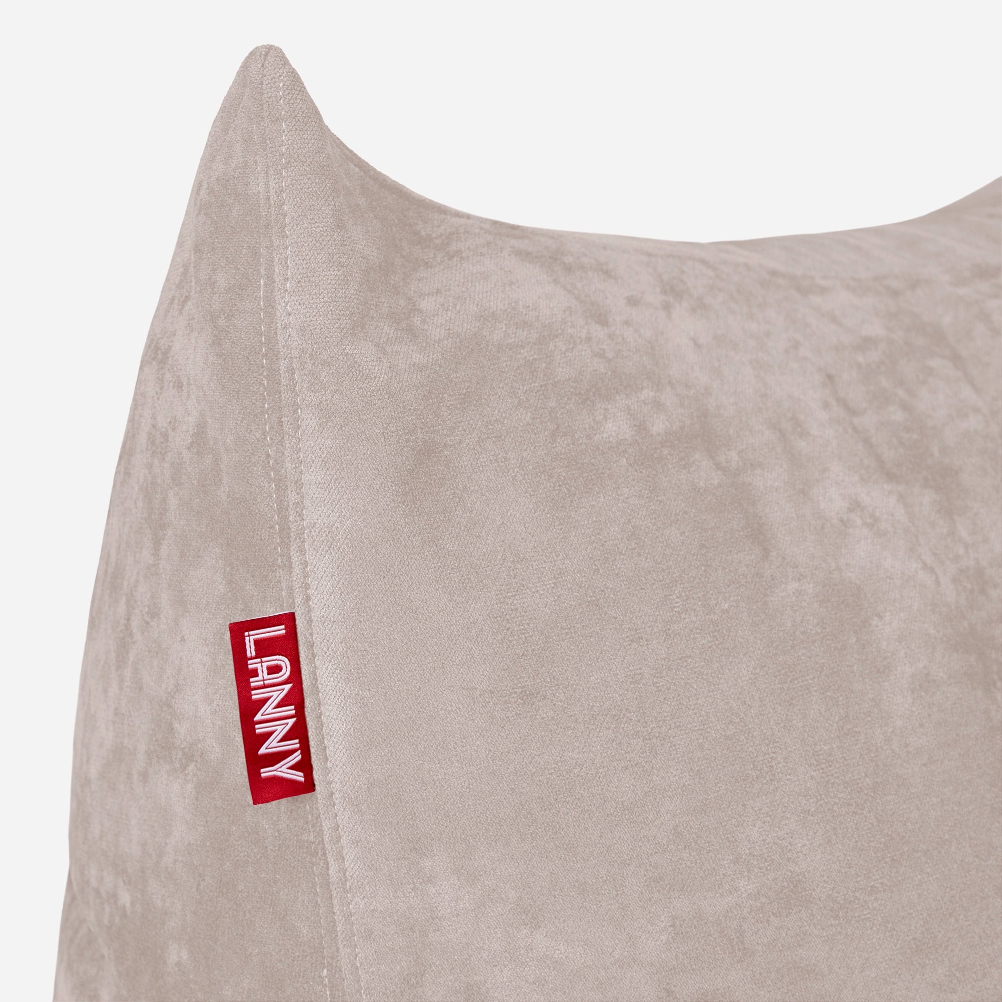 Quadro Aldo Beige Bean bag Chair & Footrest Set - Lanny Beanbag - Bean Bag Chairs