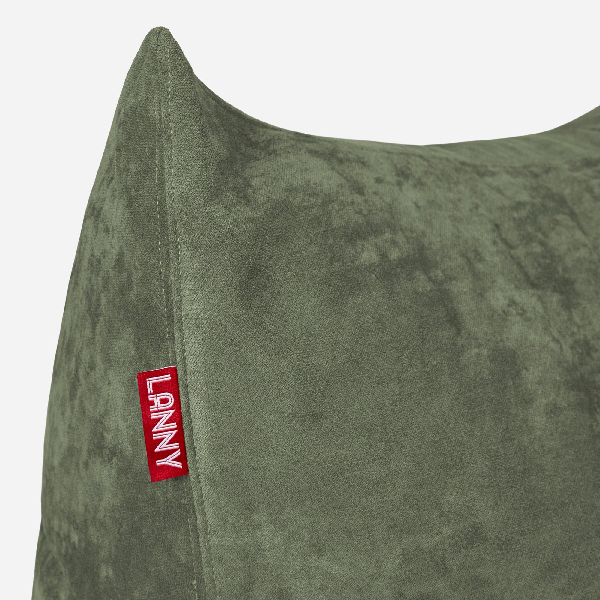 Quadro Aldo Khaki Bean bag Chair & Footrest Set - Lanny Beanbag - Bean Bag Chairs