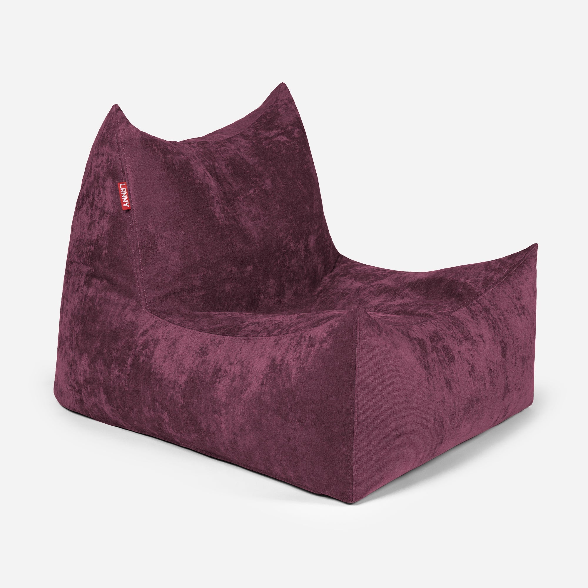 Quadro Aldo Purple Bean bag Chair & Footrest Set - Lanny Beanbag - Bean Bag Chairs