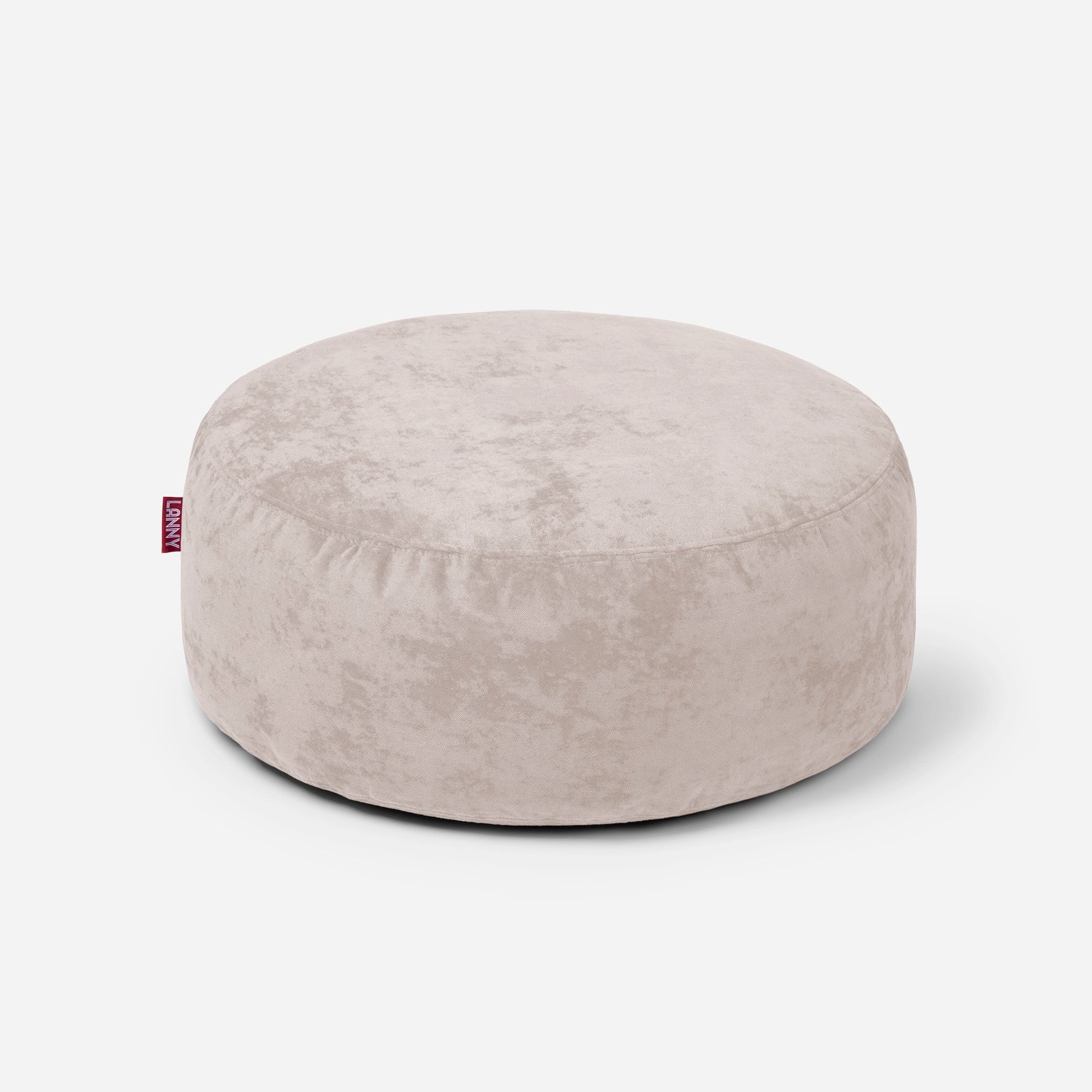 Short Aldo Beige Pouf - Lanny Beanbag - Ottomans