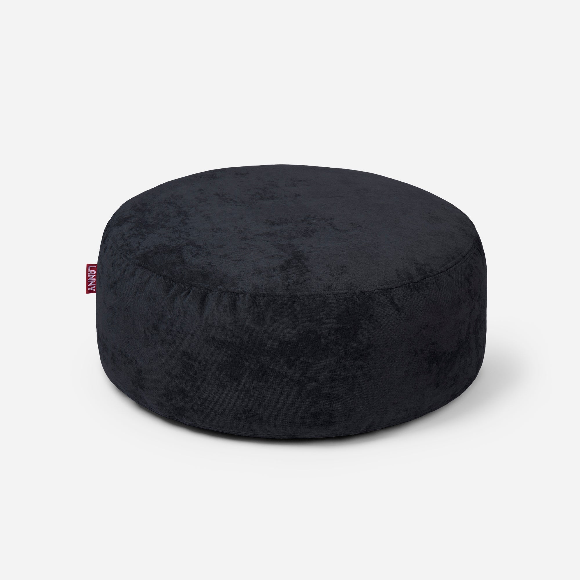 Short Aldo Black Pouf - Lanny Beanbag - Ottomans