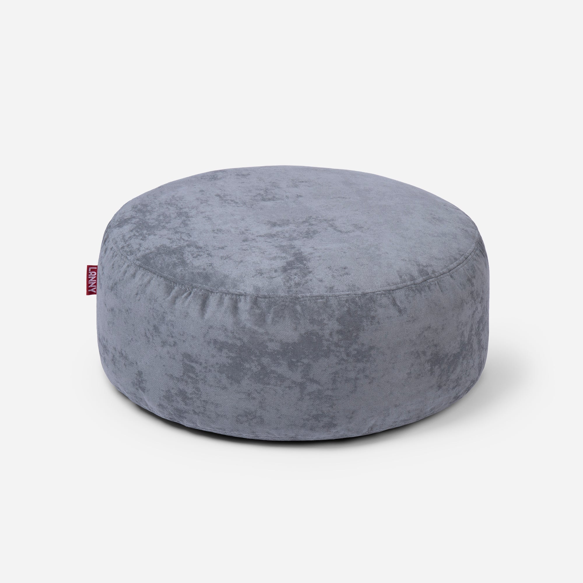 Short Aldo Gray Pouf - Lanny Beanbag - Ottomans