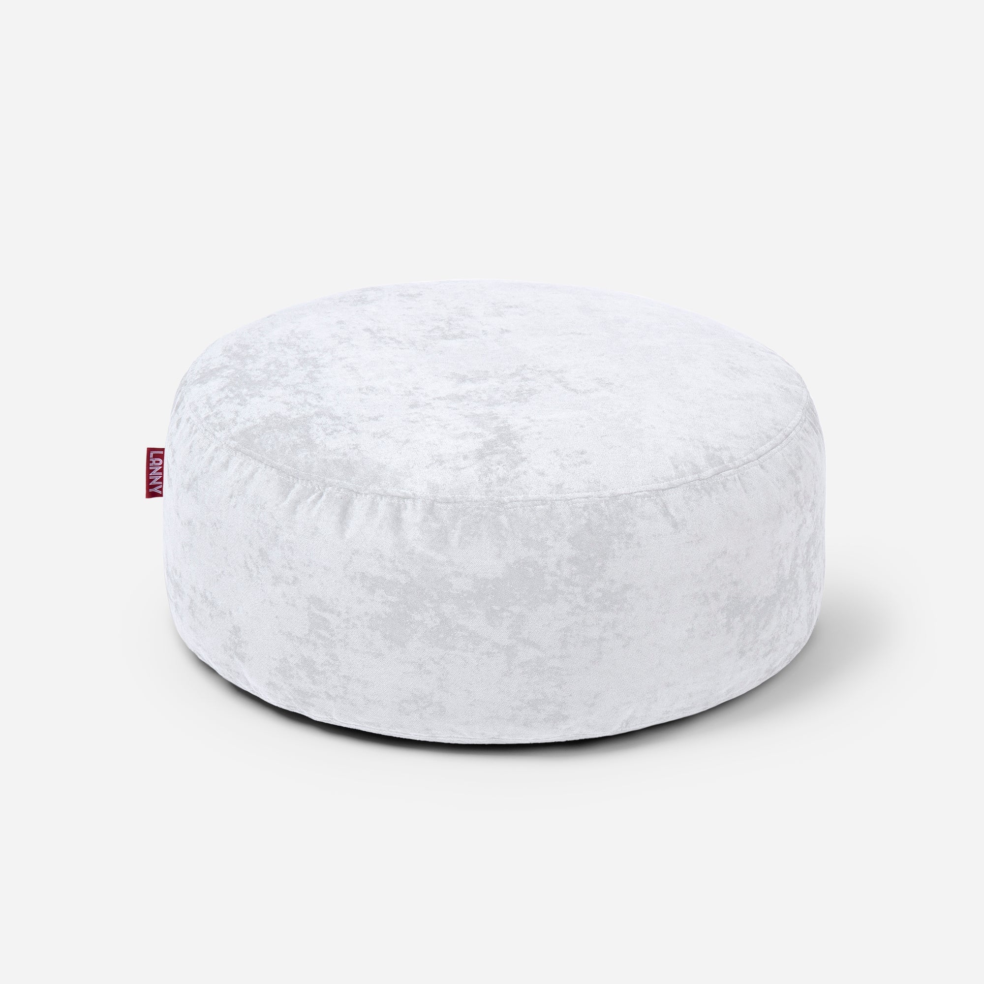 Short Aldo White Pouf - Lanny Beanbag - Ottomans