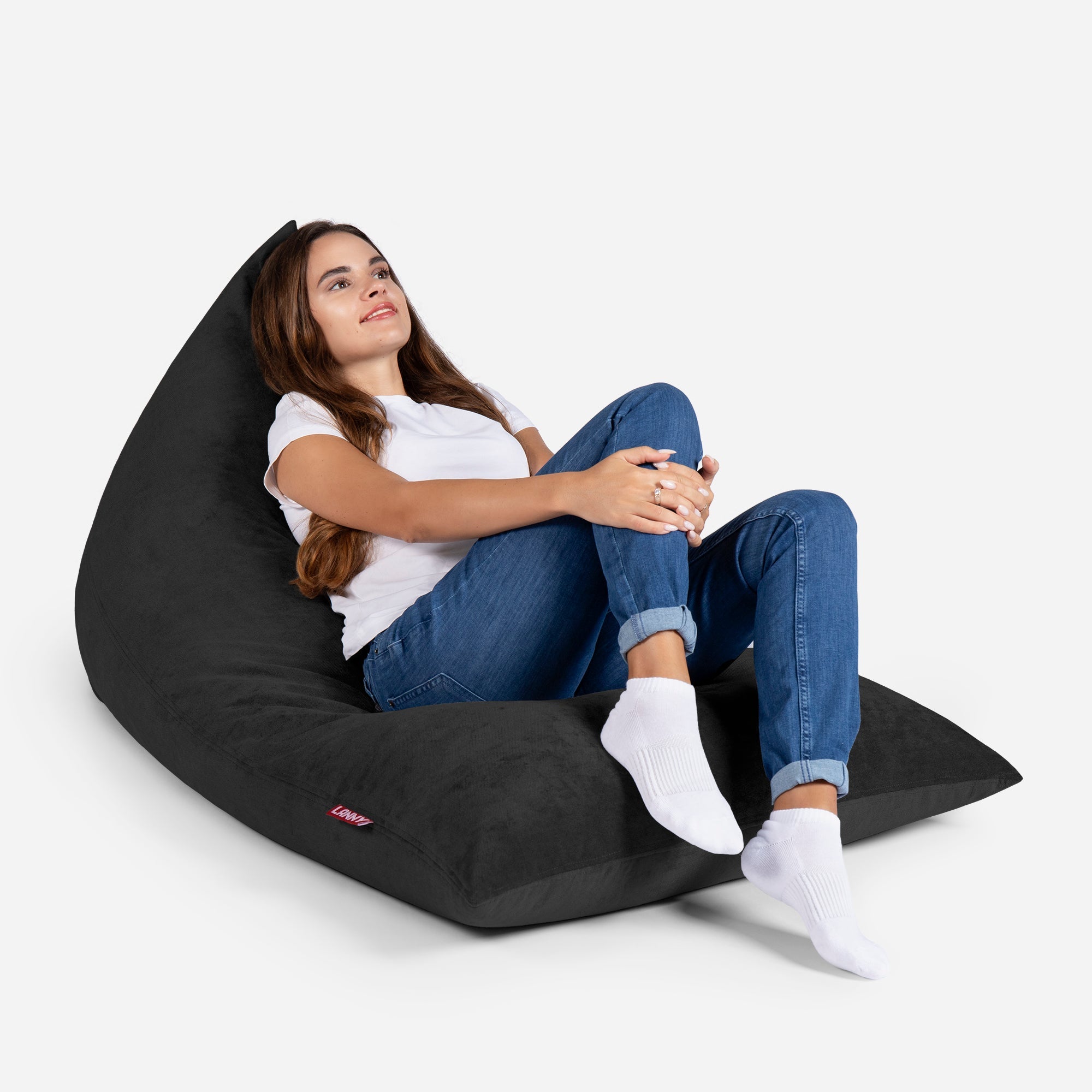 Slim Aldo Black Bean bag - Lanny Beanbag - Bean Bag Chairs