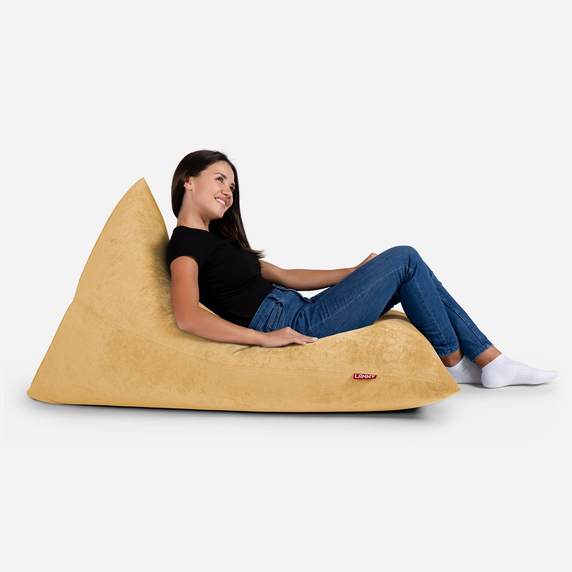 Slim Aldo Mustard Bean bag - Lanny Beanbag - Bean Bag Chairs