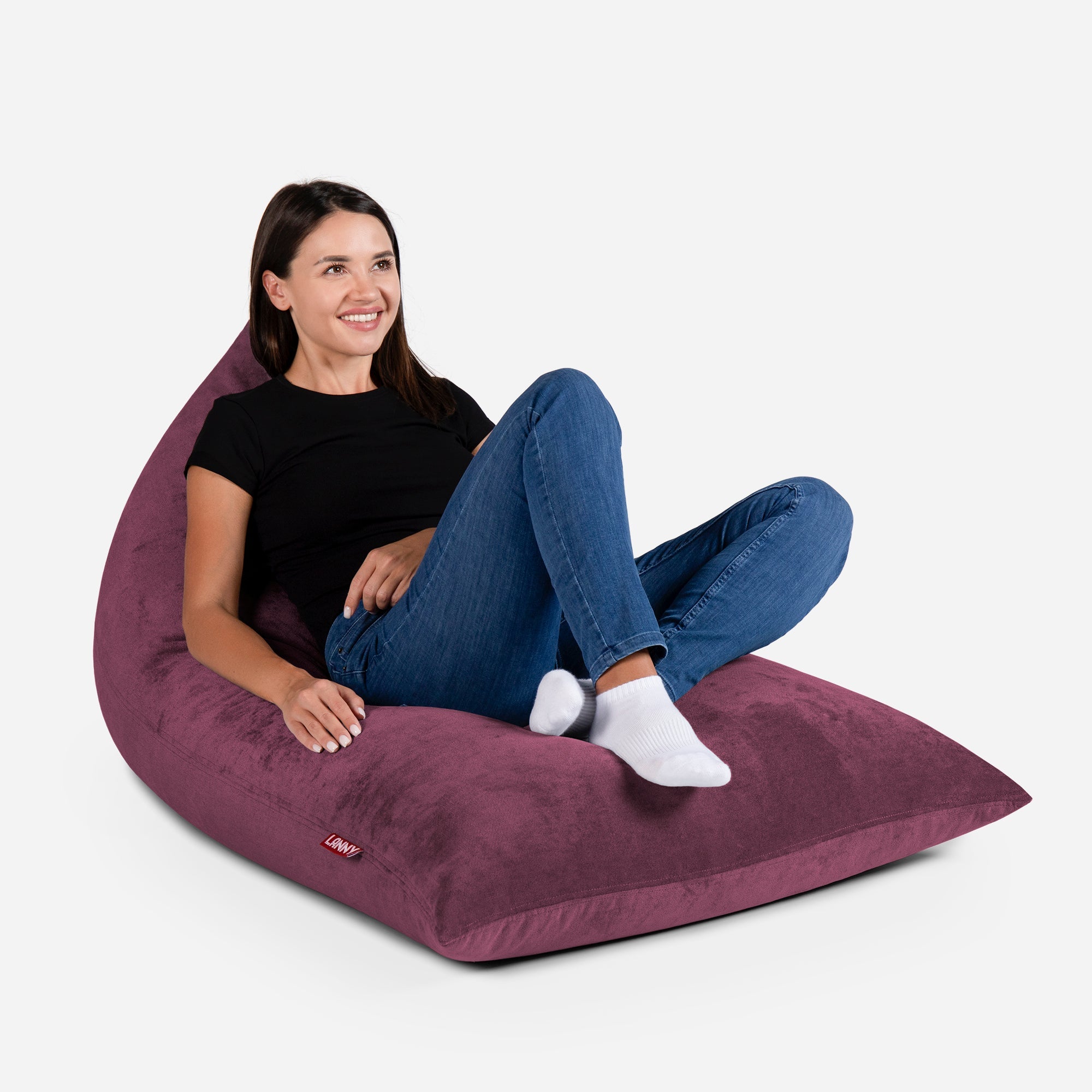 Slim Aldo Purple Bean bag - Lanny Beanbag - Bean Bag Chairs