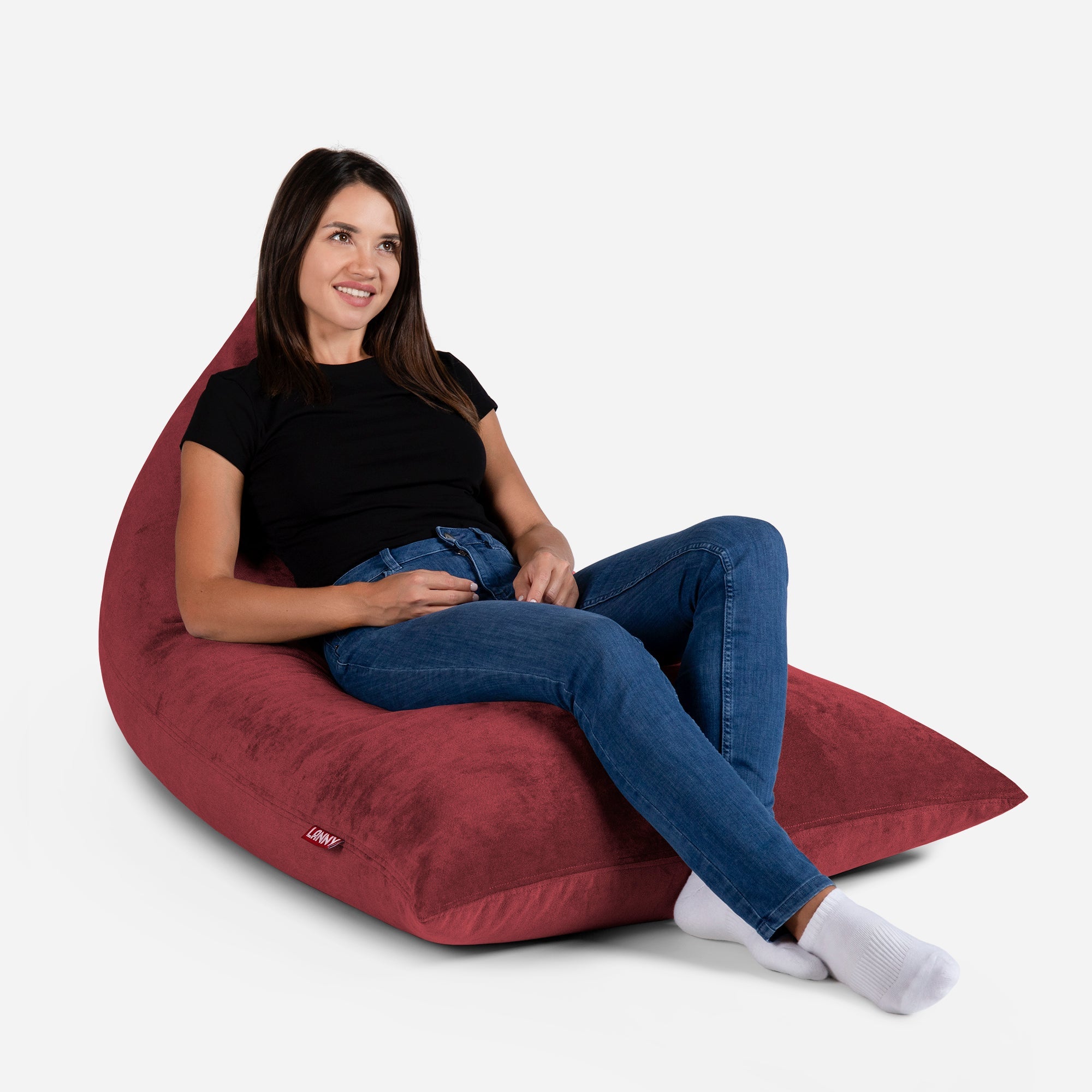 Slim Aldo Red Bean bag - Lanny Beanbag - Bean Bag Chairs