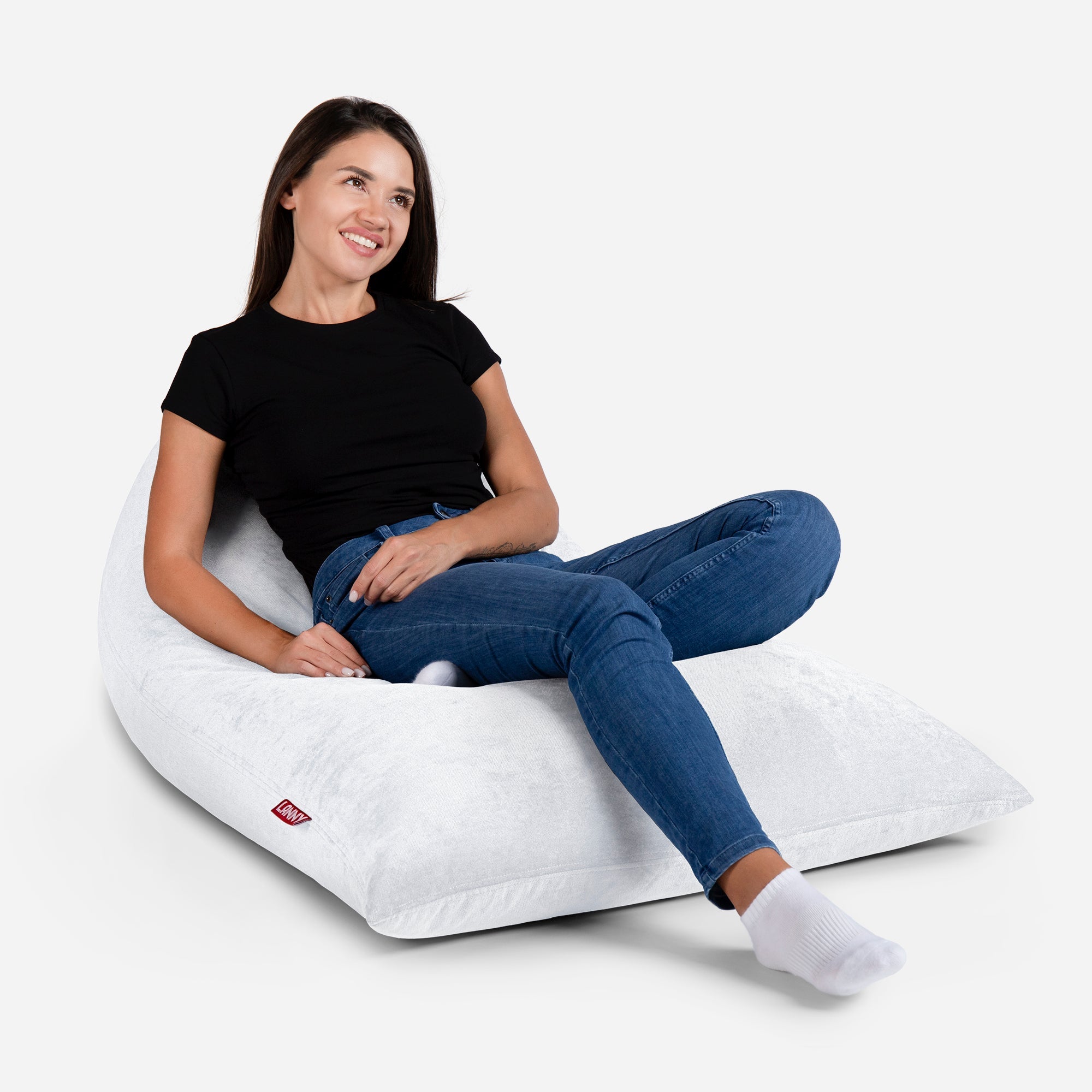 Slim Aldo White Bean bag - Lanny Beanbag - Bean Bag Chairs