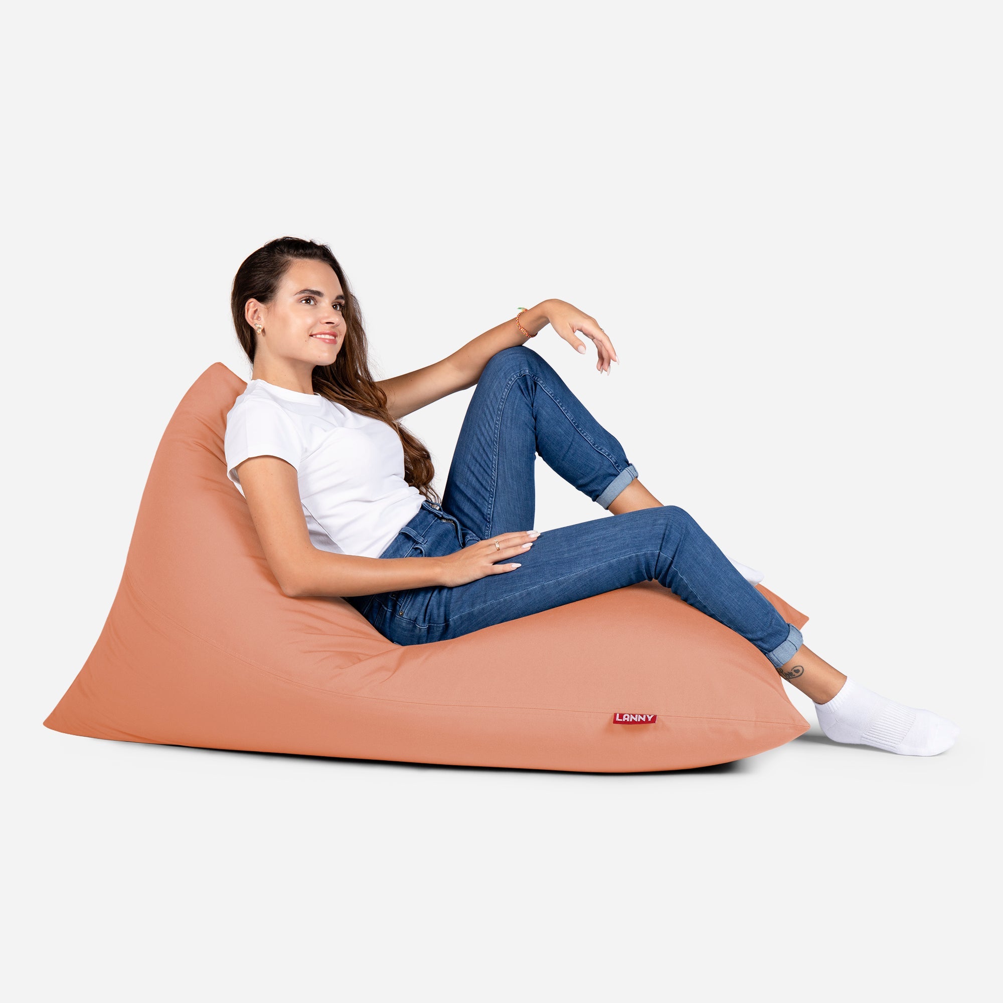 Slim Outdoor Peach Bean bag - Lanny Beanbag - Bean Bag Chairs
