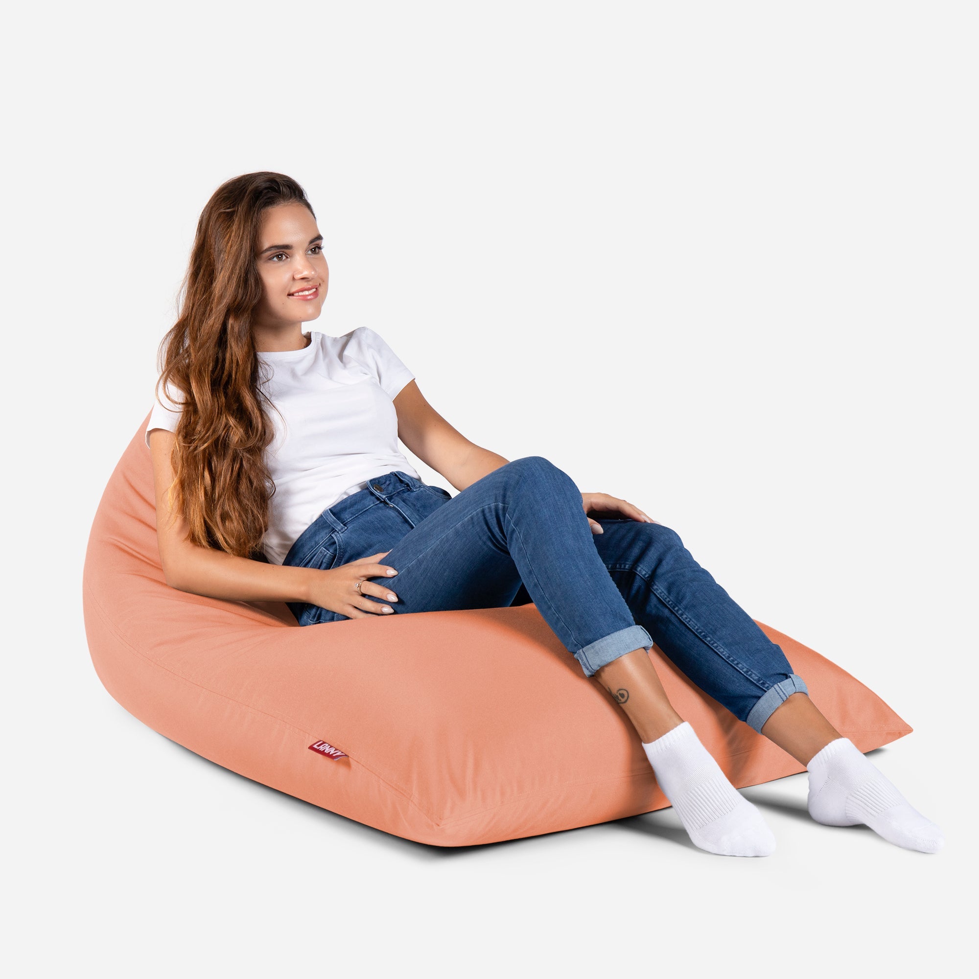 Slim Outdoor Peach Bean bag - Lanny Beanbag - Bean Bag Chairs