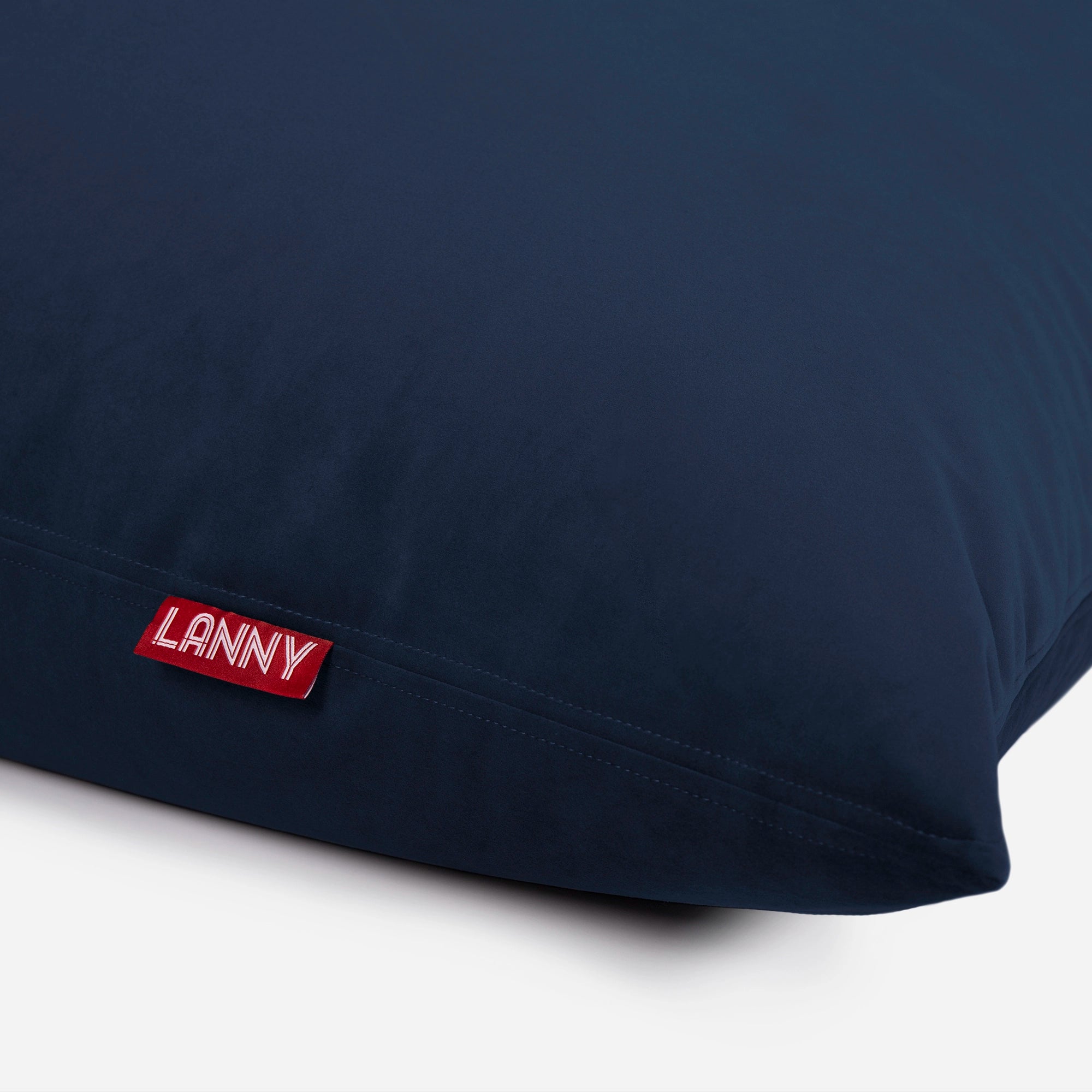 Slim Velvet Blue Bean bag - Lanny Beanbag - Bean Bag Chairs