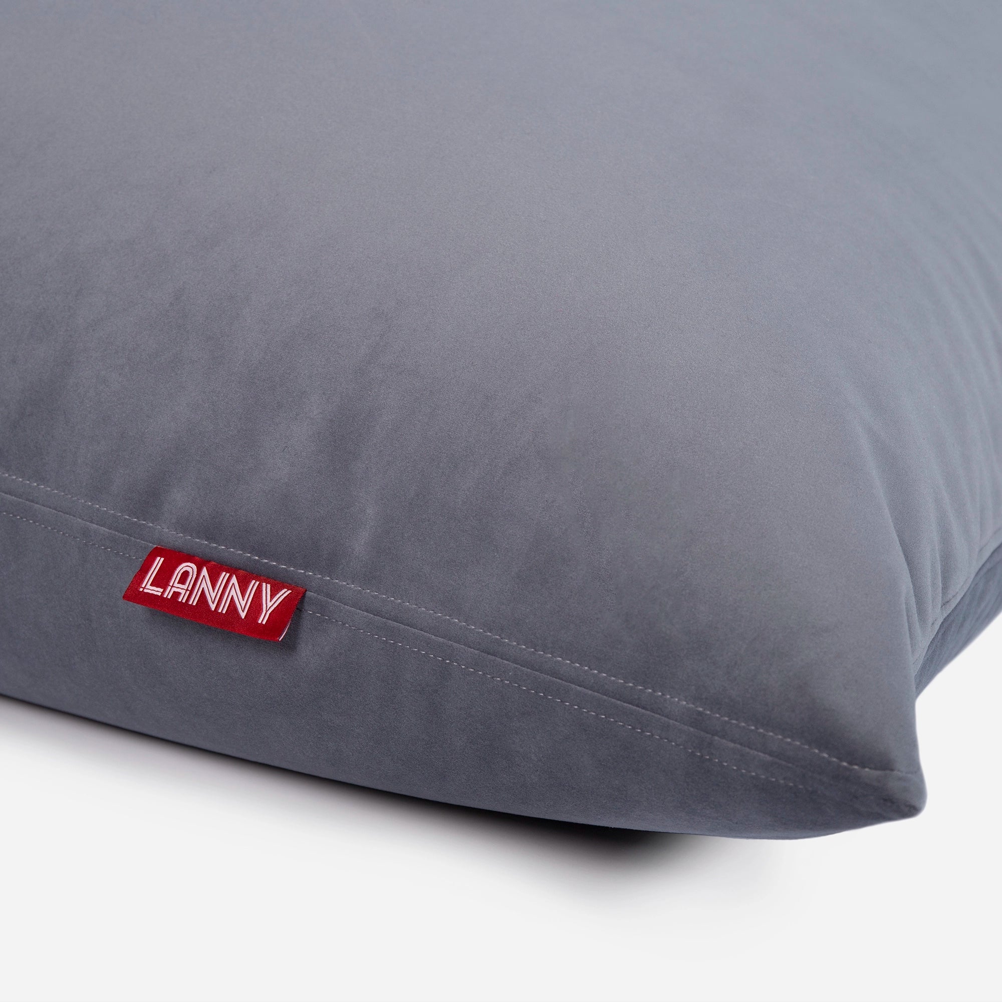 Slim Velvet Gray Bean bag - Lanny Beanbag - Bean Bag Chairs