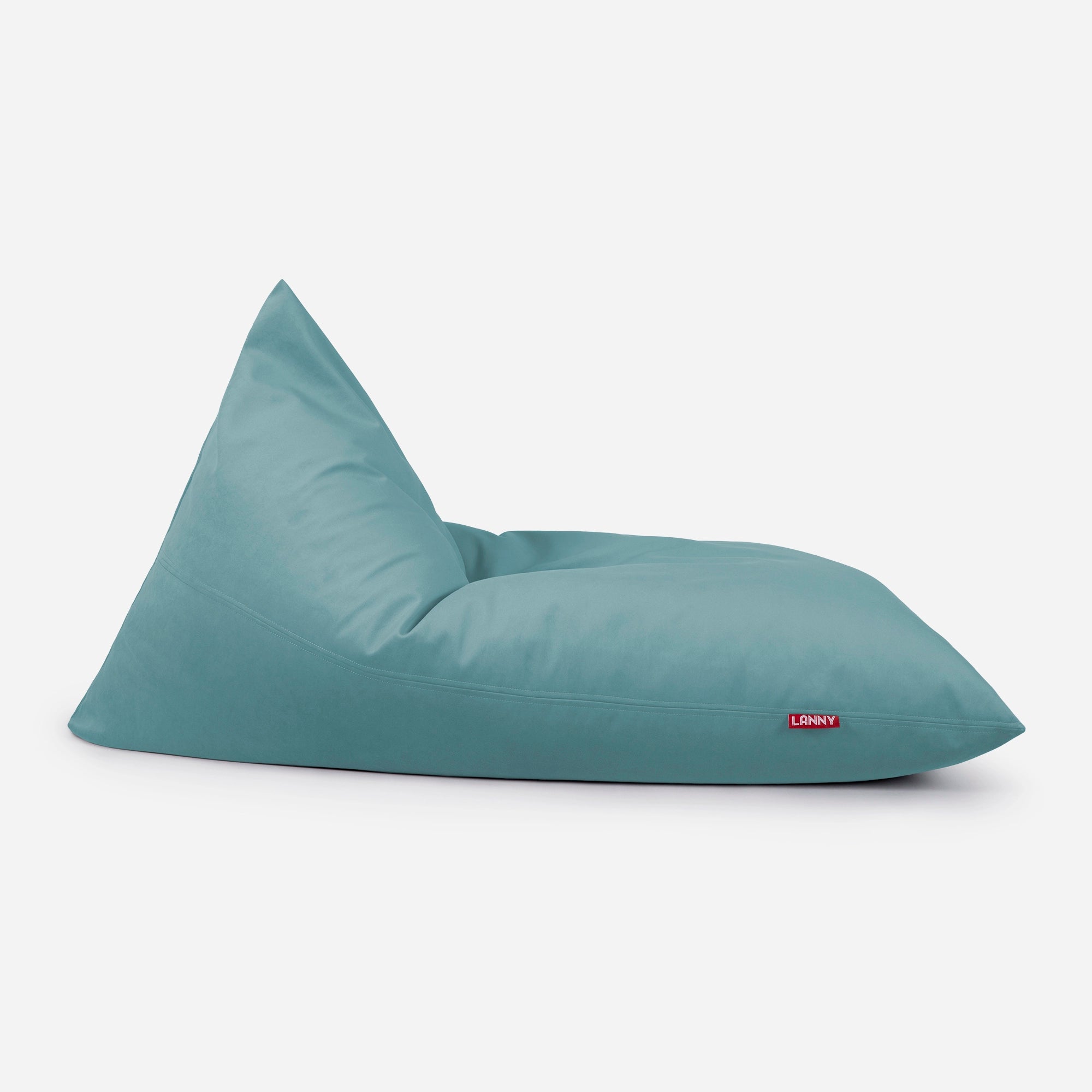 Slim Velvet Turquoise Bean bag - Lanny Beanbag - Bean Bag Chairs
