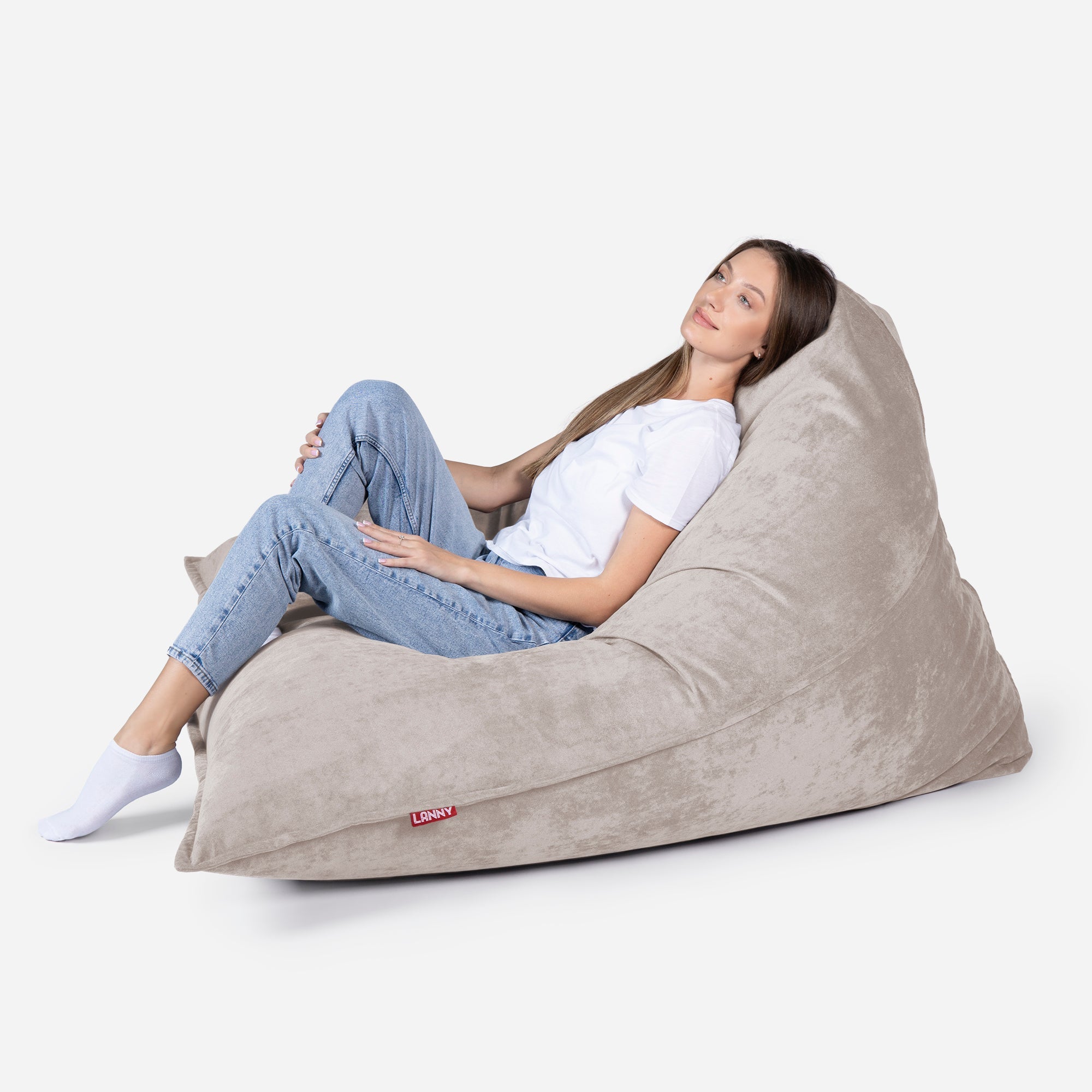 Sloppy Large Aldo Beige Bean bag - Lanny Beanbag - Bean Bag Chairs