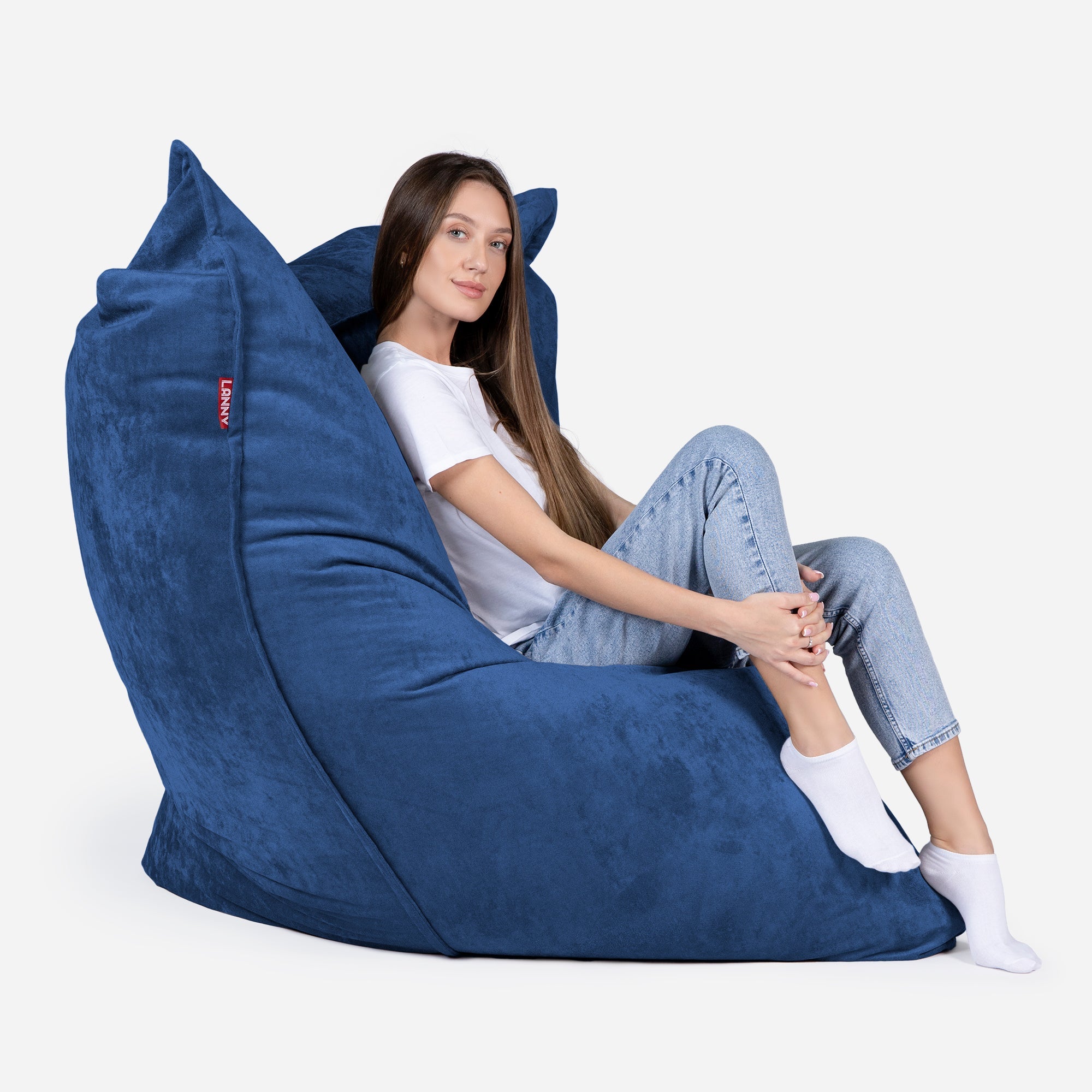 Sloppy Large Aldo Blue Bean bag - Lanny Beanbag - Bean Bag Chairs