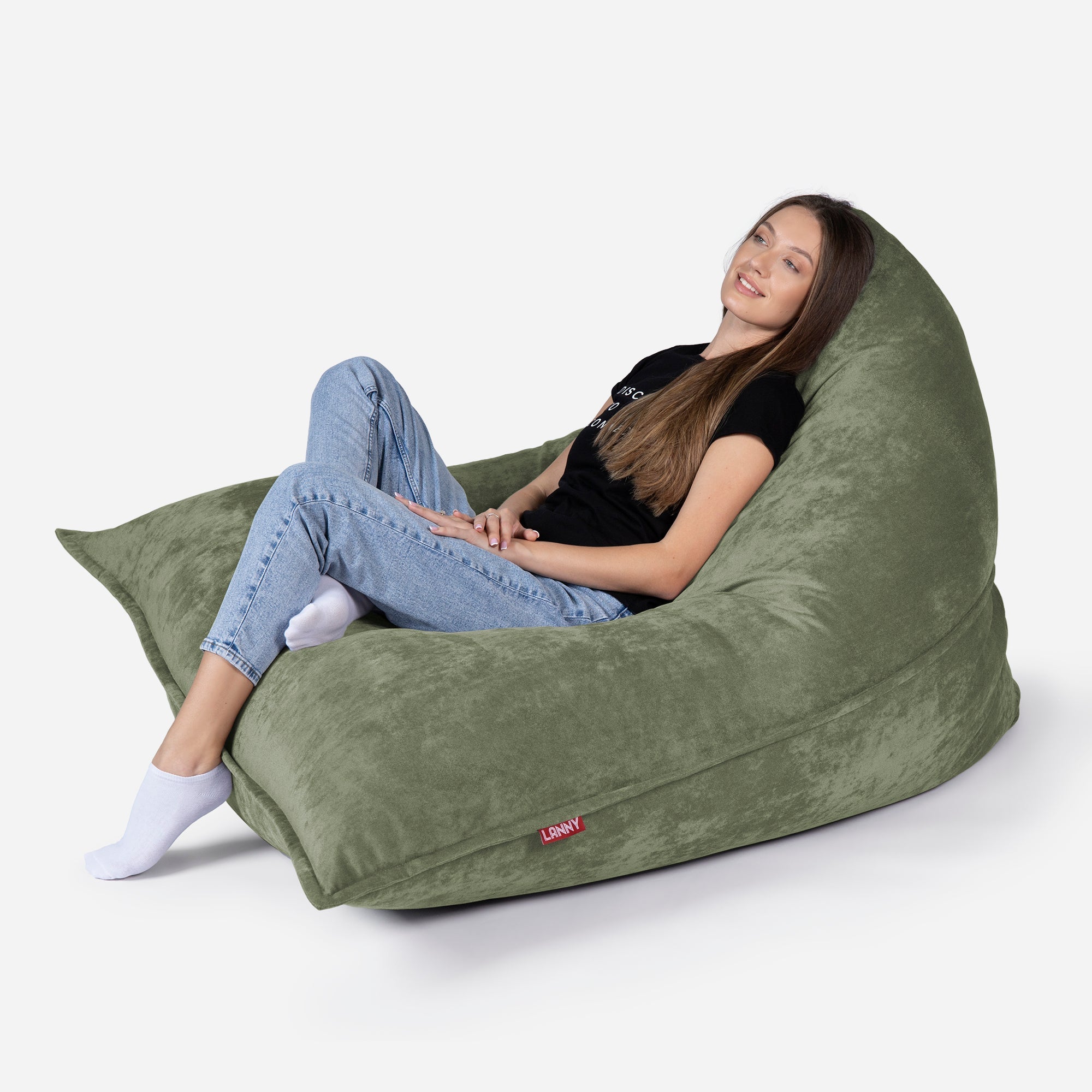 Sloppy Large Aldo Khaki Bean bag - Lanny Beanbag - Bean Bag Chairs