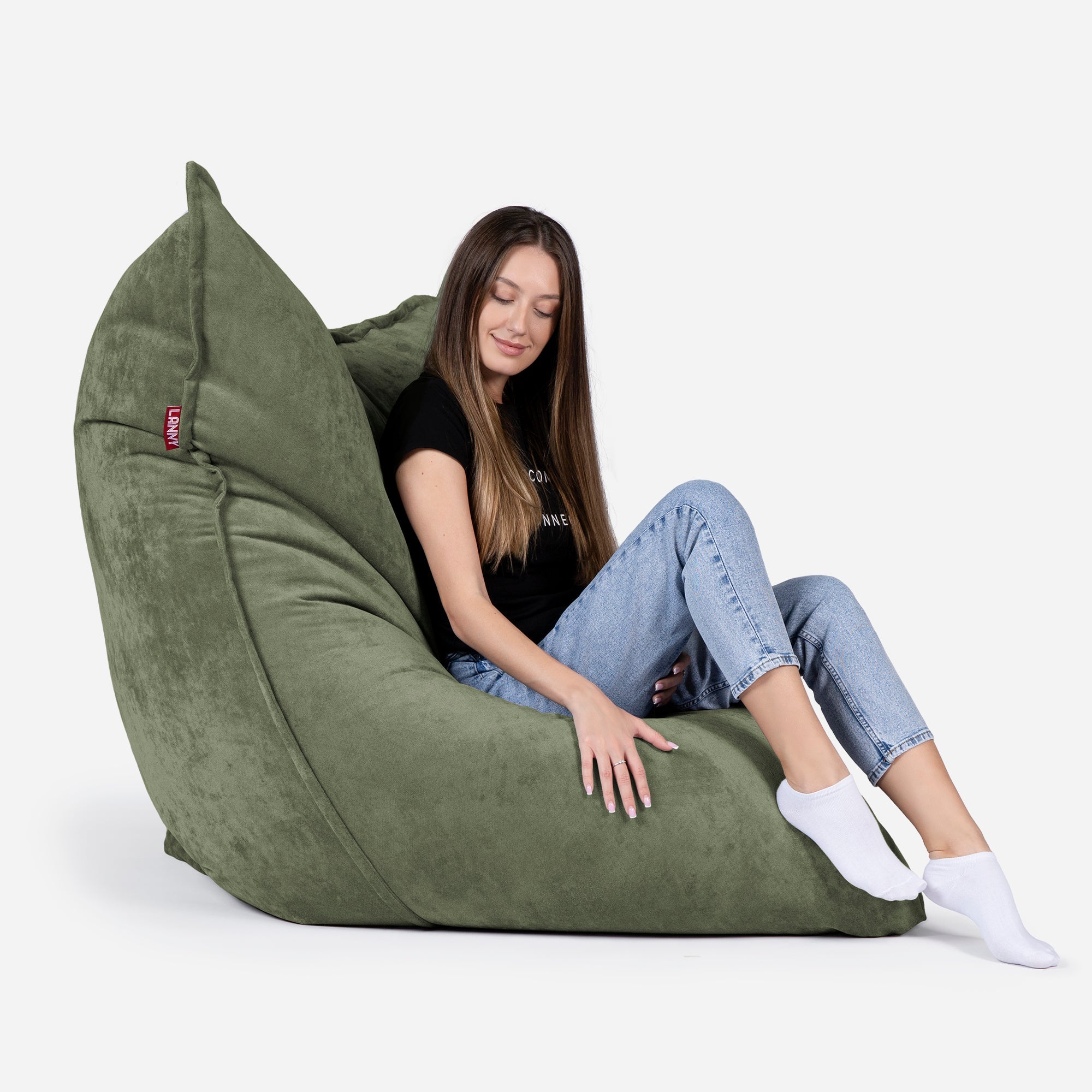 Sloppy Large Aldo Khaki Bean bag - Lanny Beanbag - Bean Bag Chairs