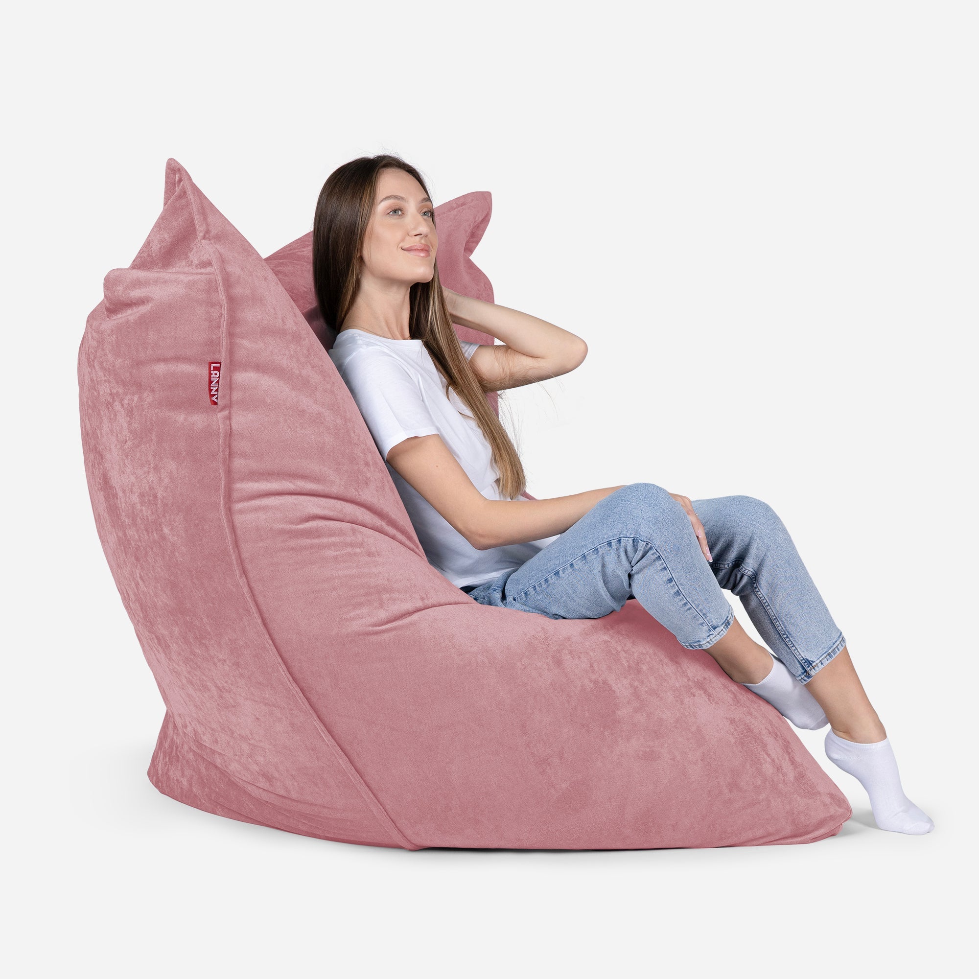 Sloppy Large Aldo Pink Bean Bag - Lanny Beanbag - Bean Bag Chairs