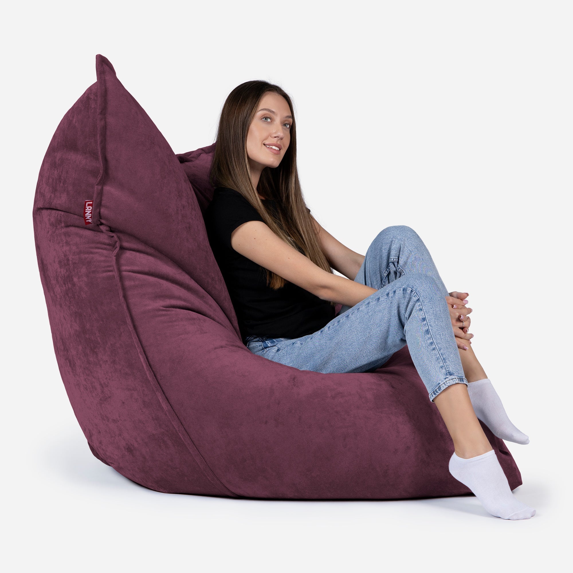 Sloppy Large Aldo Purple Bean bag - Lanny Beanbag - Bean Bag Chairs