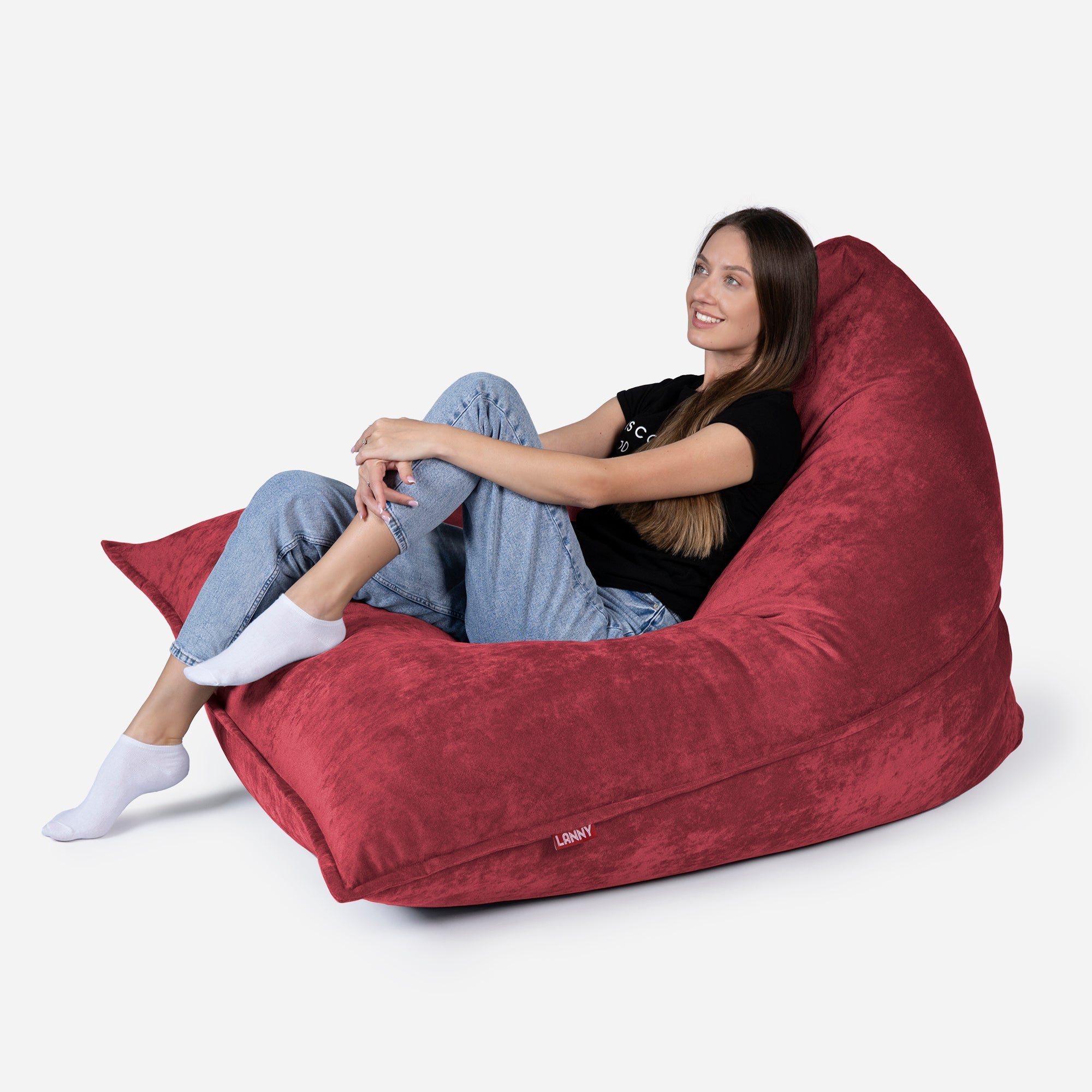Sloppy Large Aldo Red Bean bag - Lanny Beanbag - Bean Bag Chairs