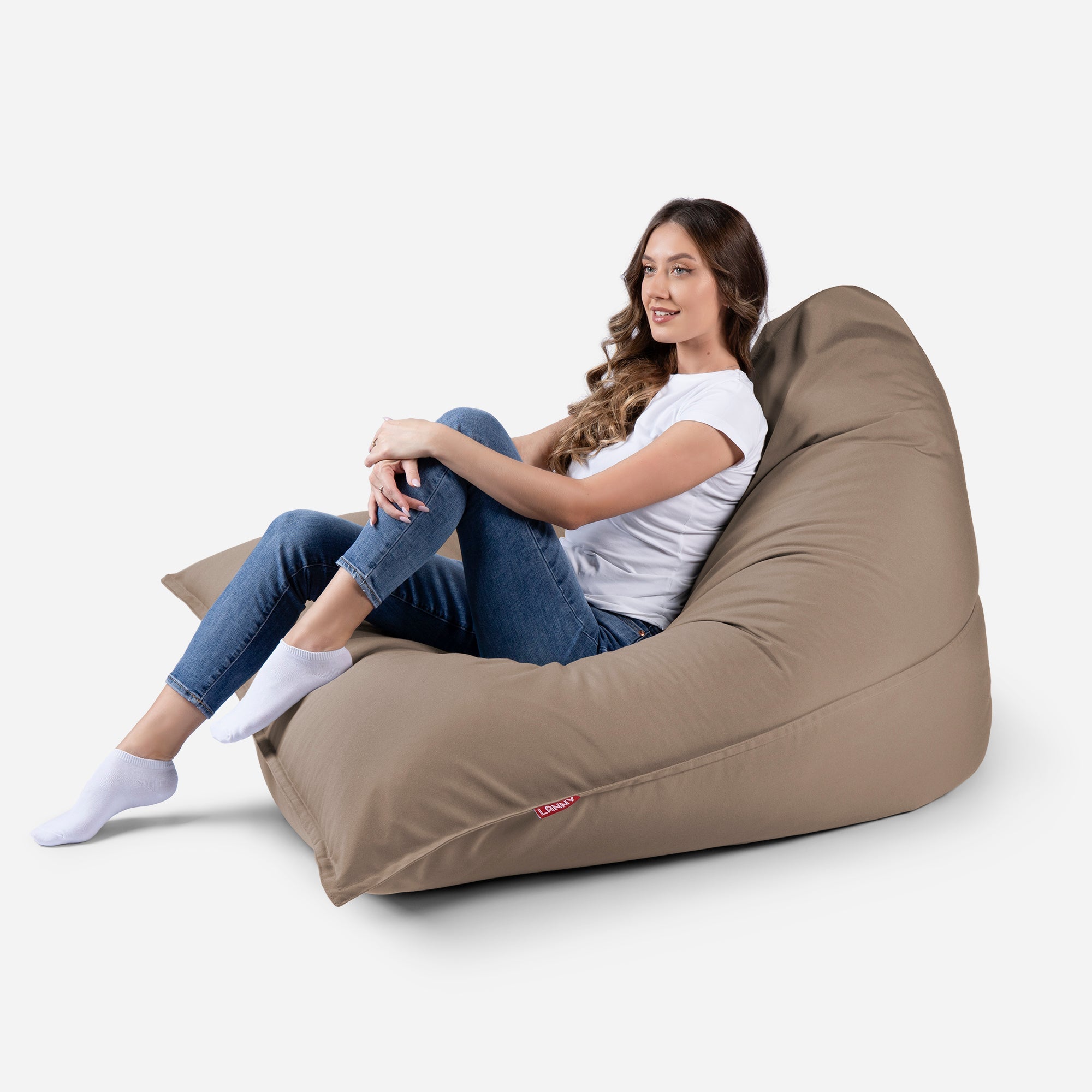 Sloppy Large Outdoor Cappuccino Bean Bag - Lanny Beanbag - Bean Bag Chairs
