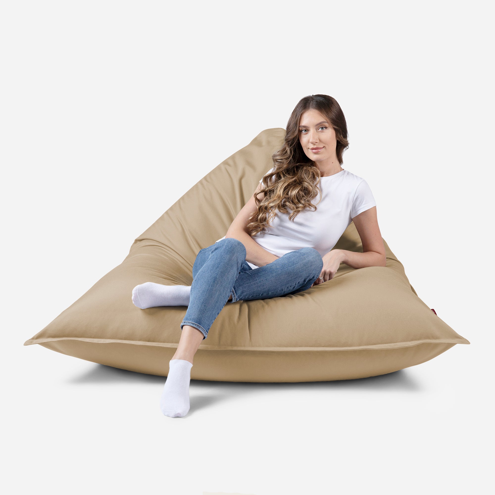 Sloppy Large Outdoor Latte Bean Bag - Lanny Beanbag - Bean Bag Chairs