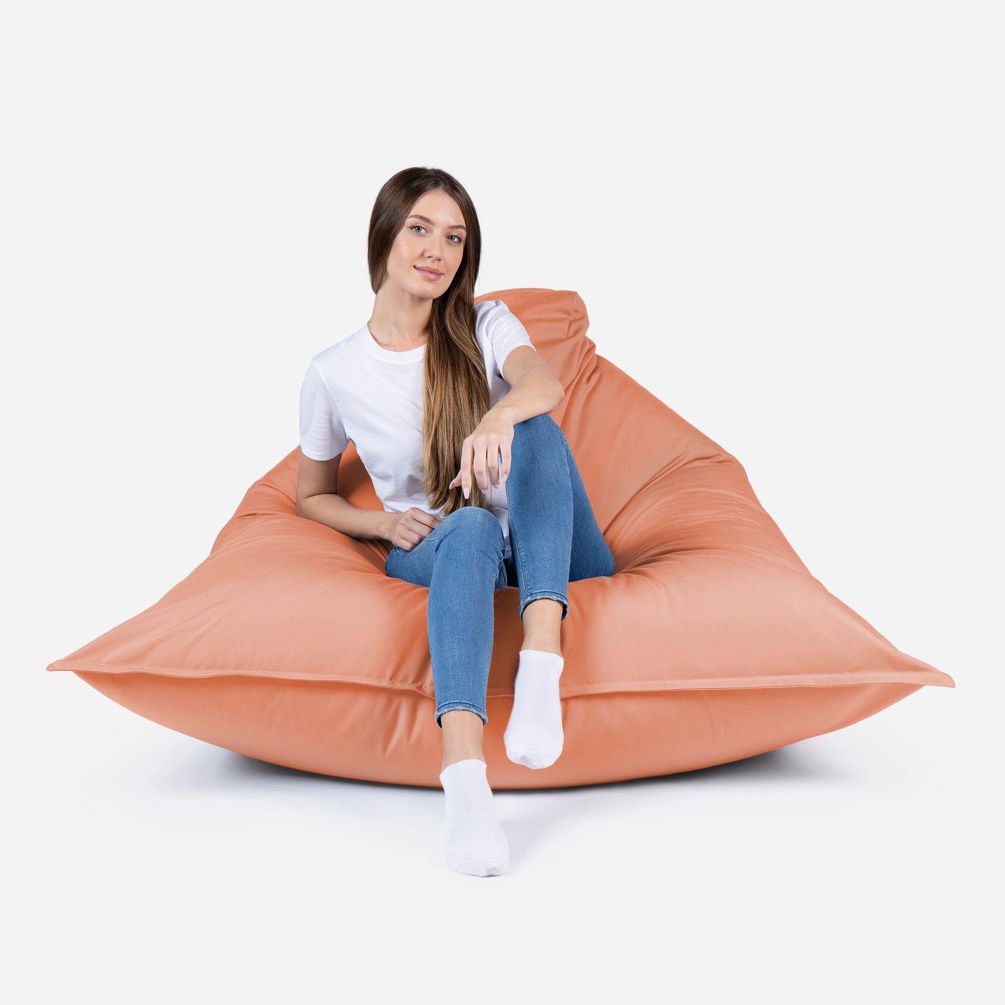 Sloppy Large Outdoor Peach Bean Bag - Lanny Beanbag - Bean Bag Chairs