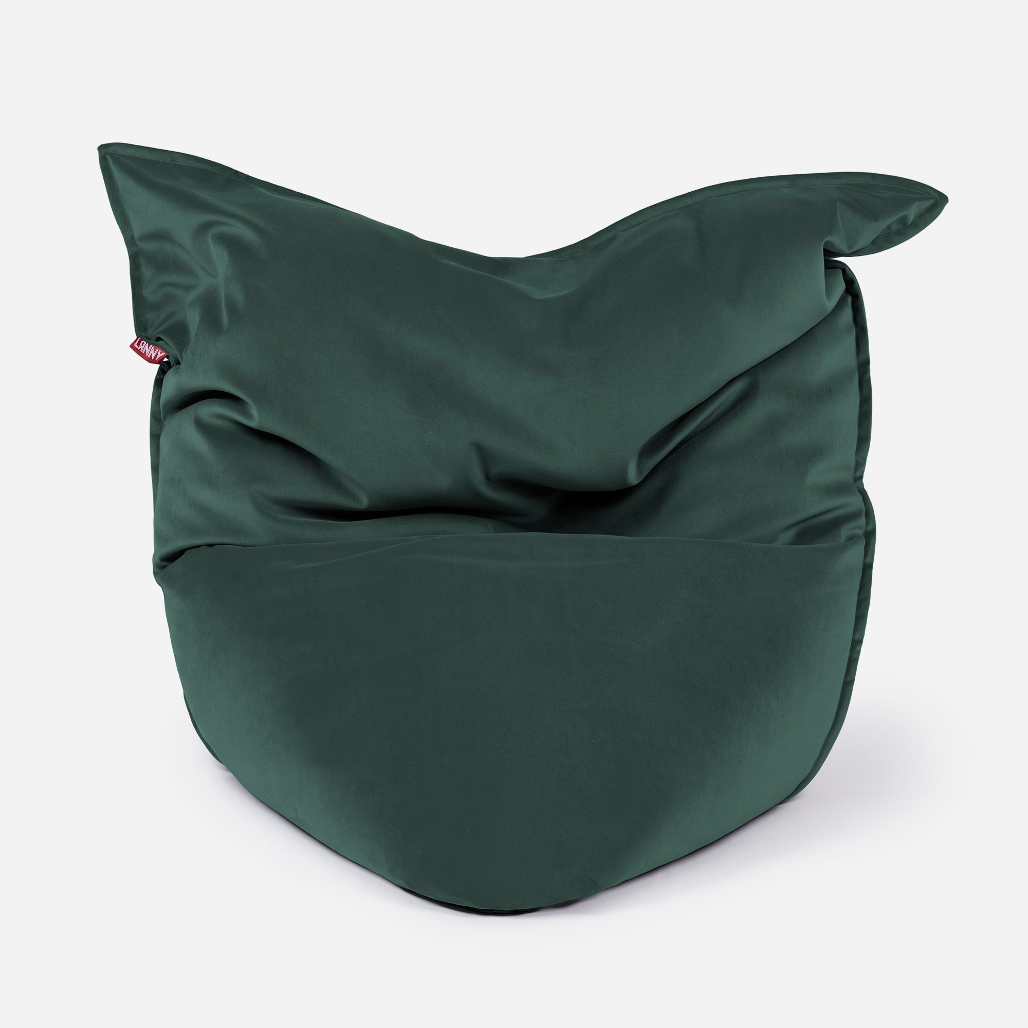 Sloppy Large Velvet Green Bean bag - Lanny Beanbag - Bean Bag Chairs