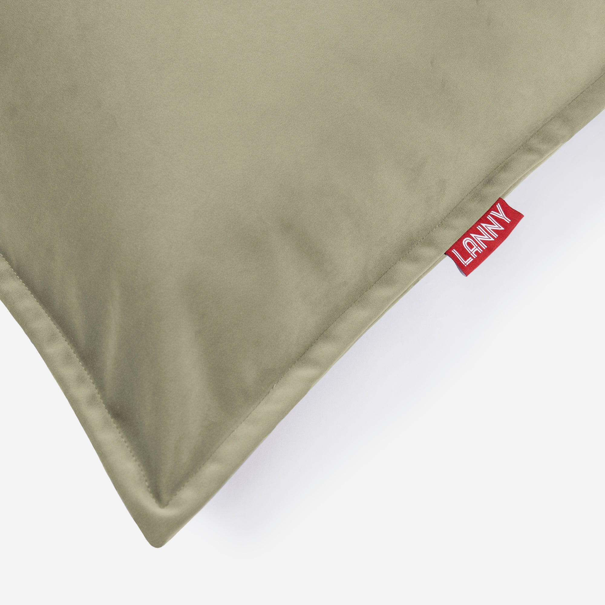 Sloppy Large Velvet Khaki Bean bag - Lanny Beanbag - Bean Bag Chairs
