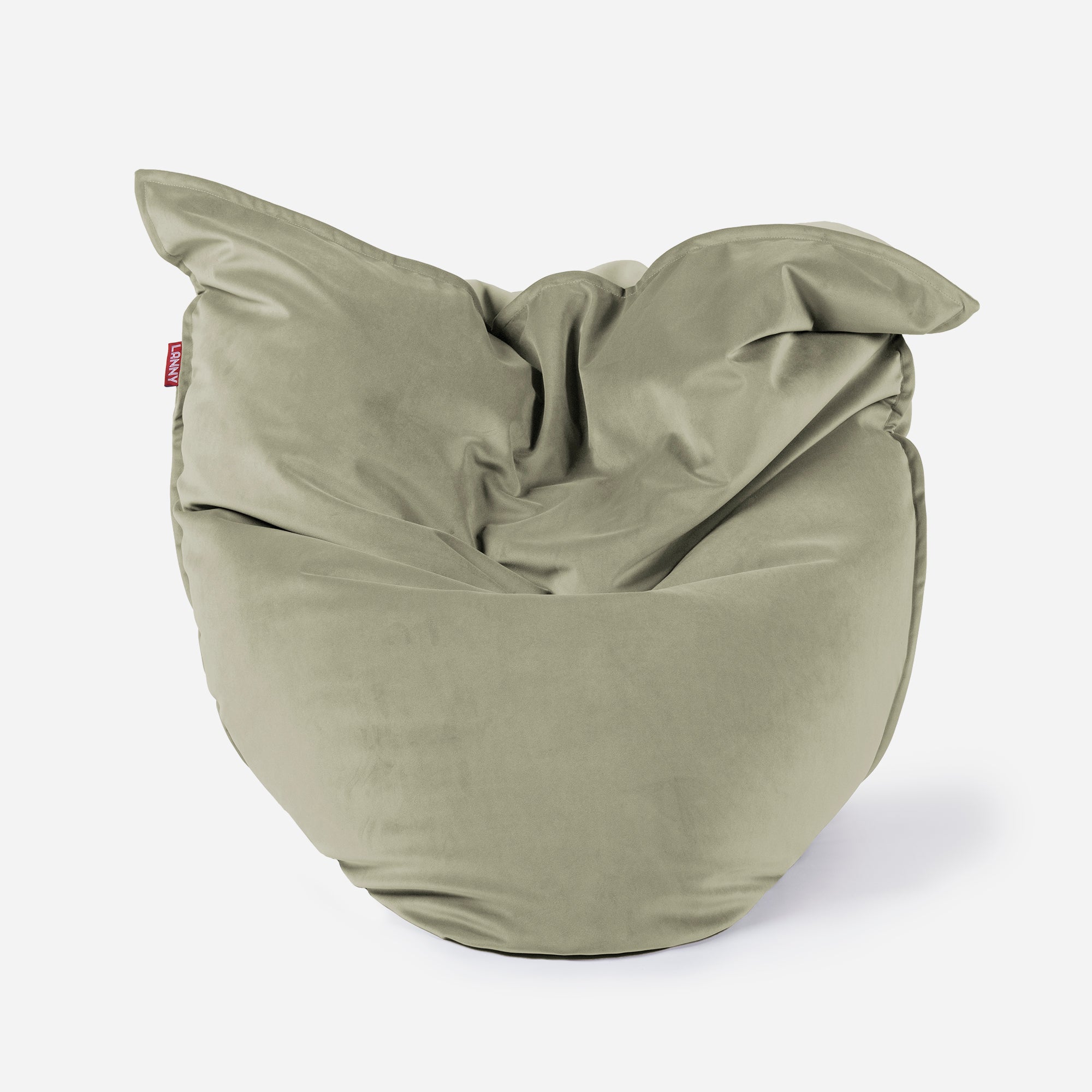 Sloppy Large Velvet Khaki Bean bag - Lanny Beanbag - Bean Bag Chairs