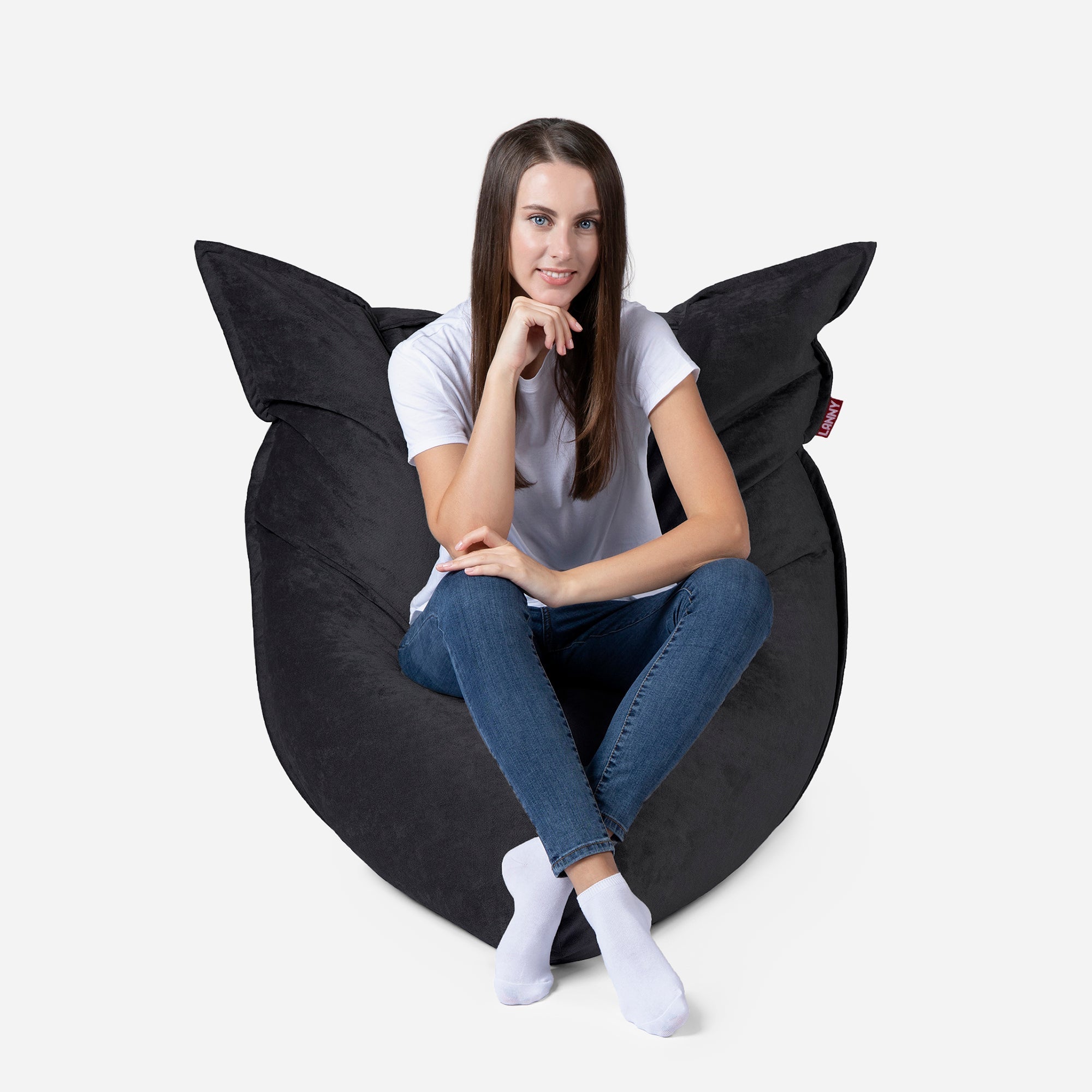 Sloppy Mini Aldo Black Bean bag - Lanny Beanbag - Bean Bag Chairs