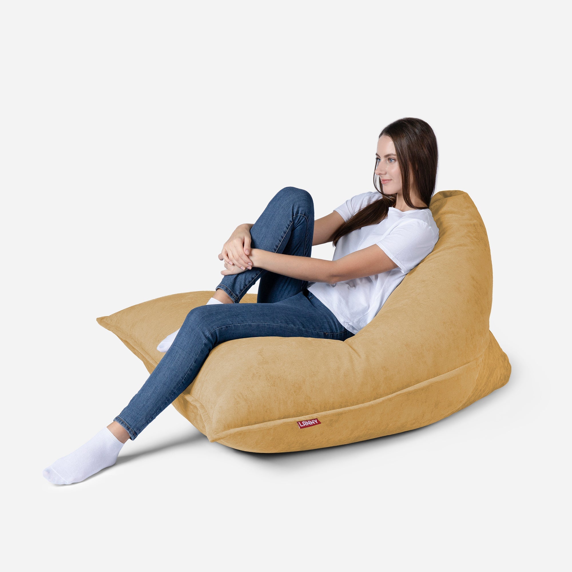 Sloppy Mini Aldo Mustard Bean bag - Lanny Beanbag - Bean Bag Chairs