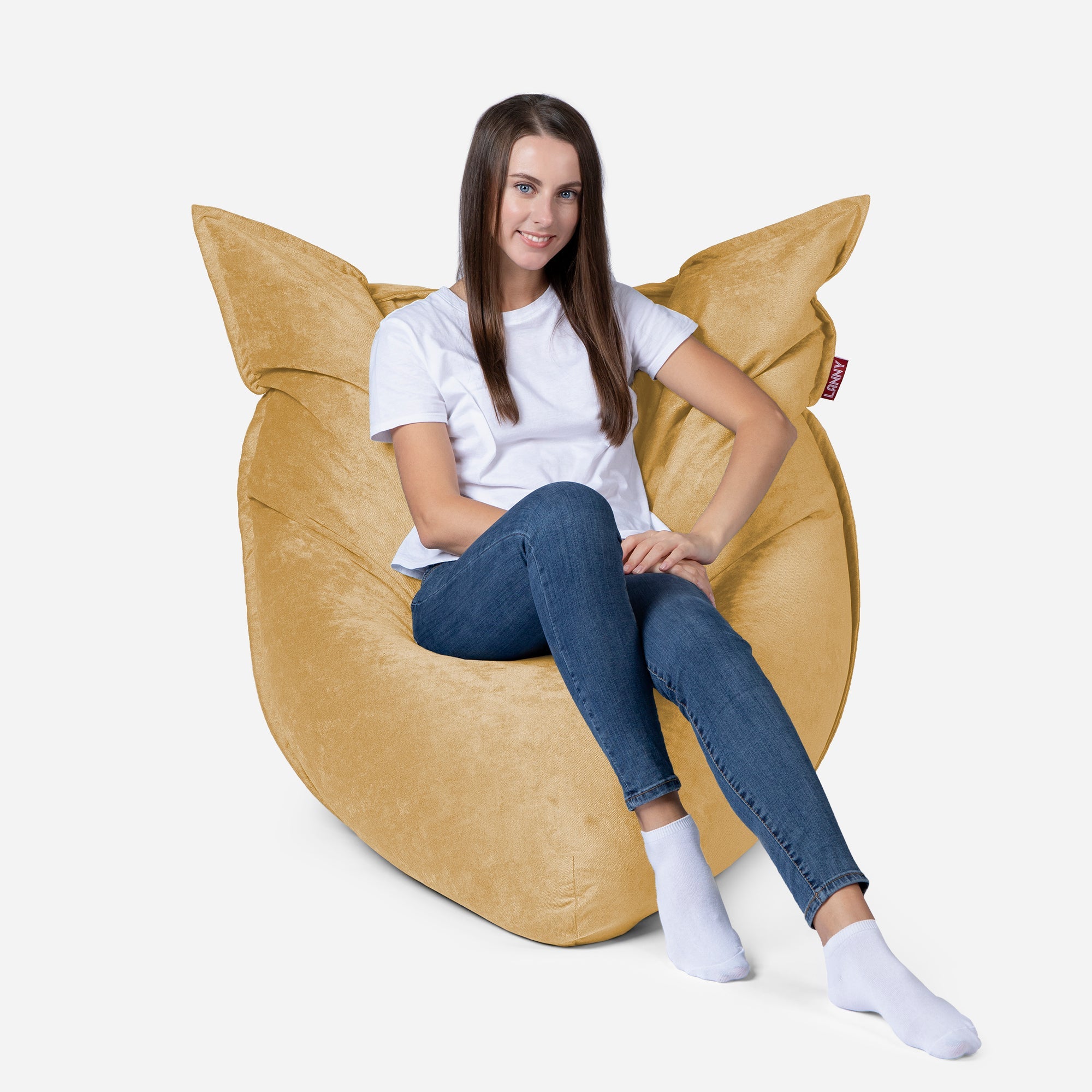 Sloppy Mini Aldo Mustard Bean bag - Lanny Beanbag - Bean Bag Chairs