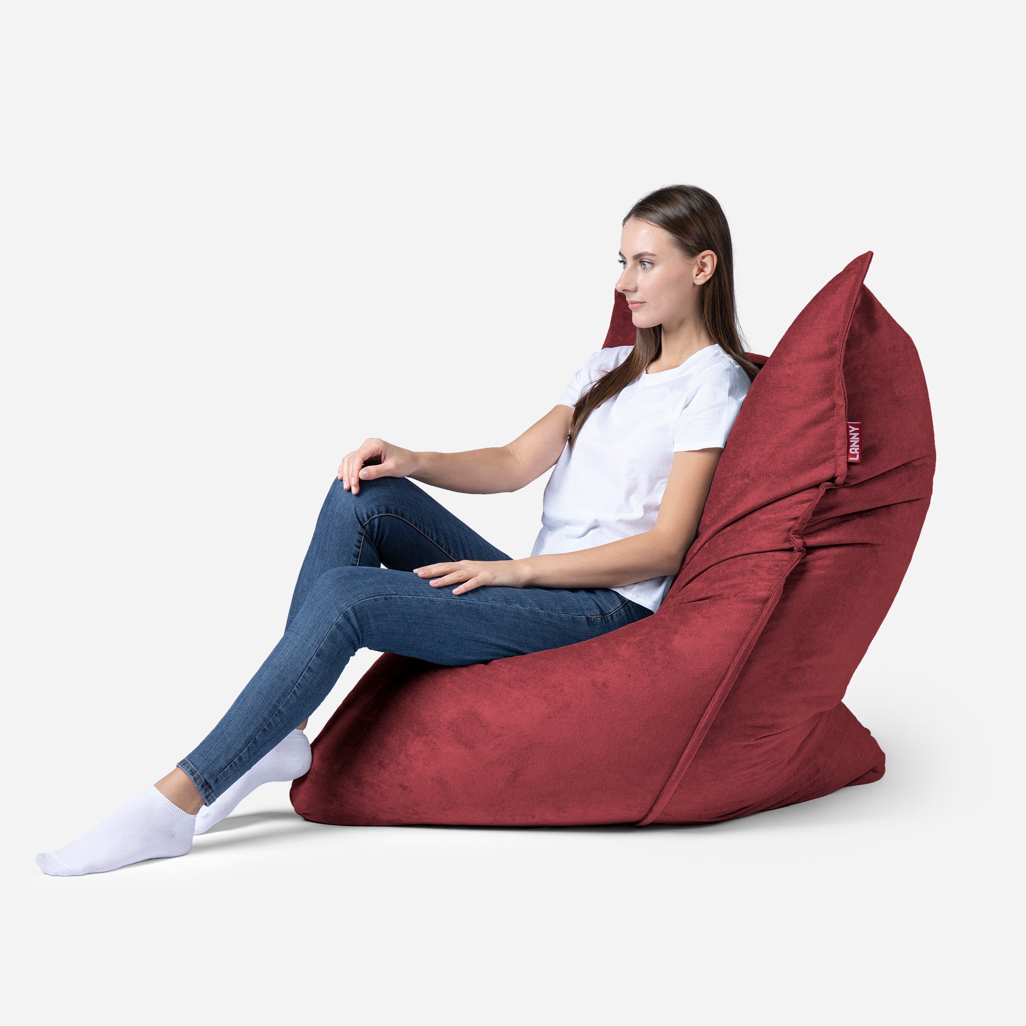 Sloppy Mini Aldo Red Bean bag - Lanny Beanbag - Bean Bag Chairs
