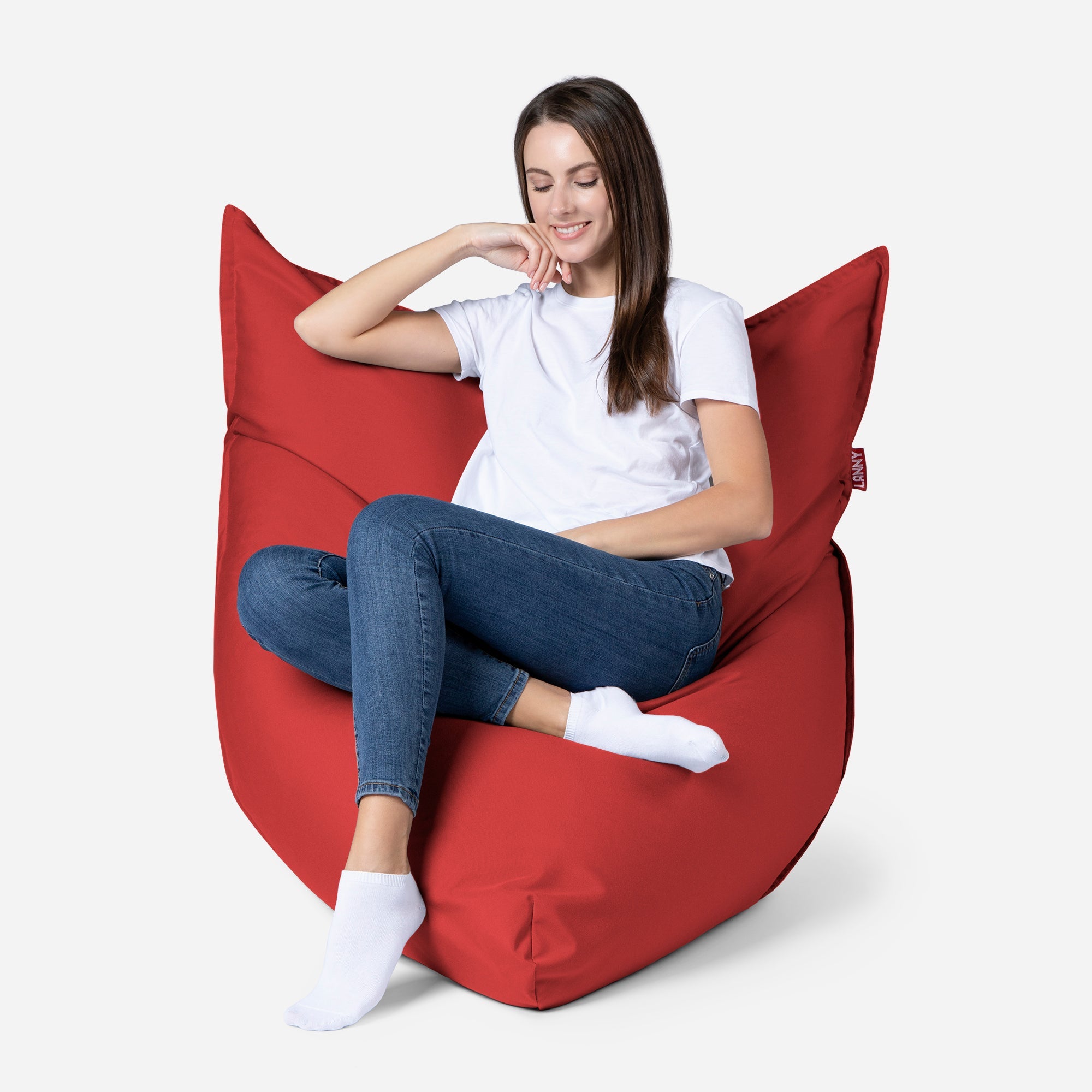 Sloppy Mini Outdoor Red Bean Bag - Lanny Beanbag - Bean Bag Chairs
