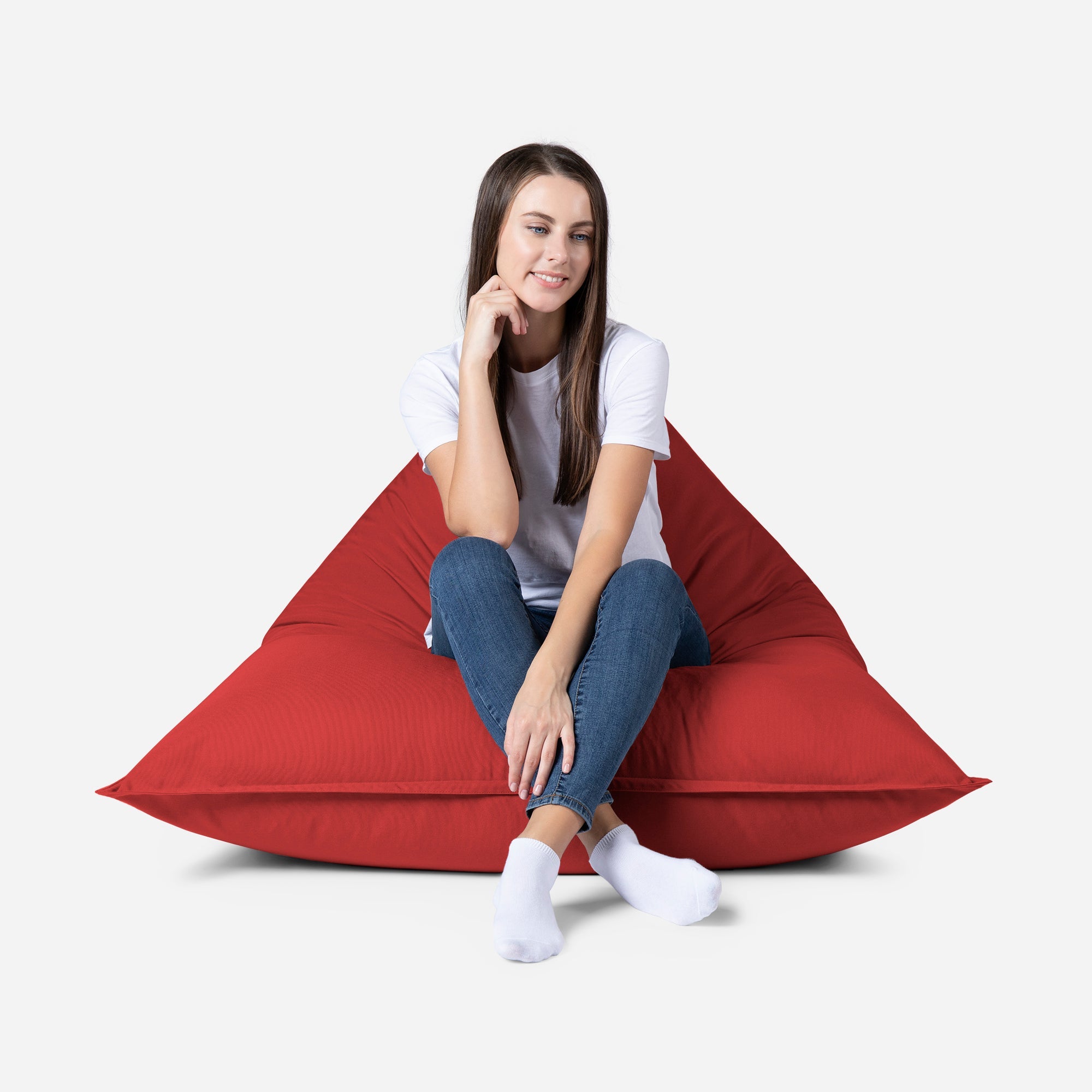 Sloppy Mini Outdoor Red Bean Bag - Lanny Beanbag - Bean Bag Chairs