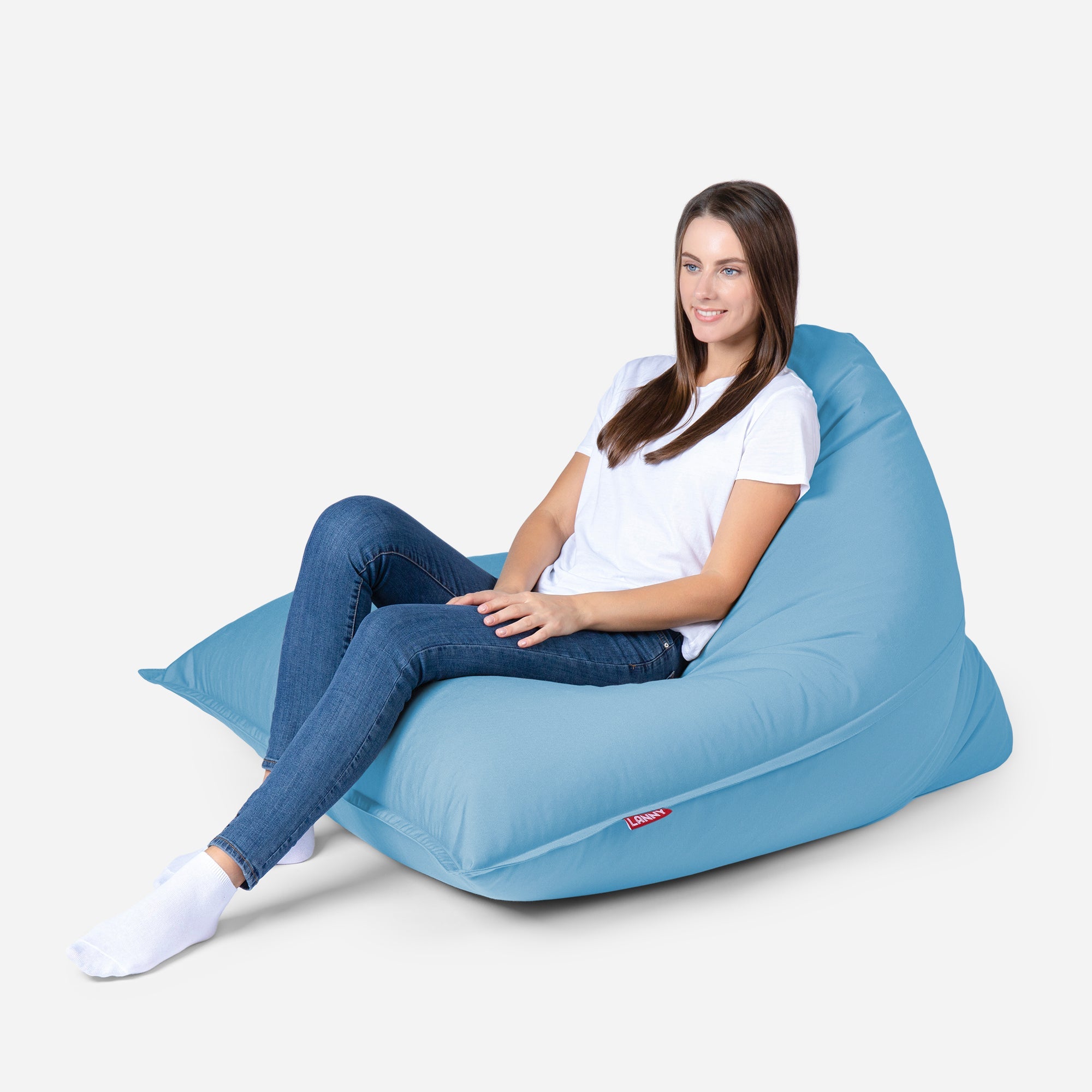 Sloppy Mini Outdoor Sky Blue Bean Bag - Lanny Beanbag - Bean Bag Chairs
