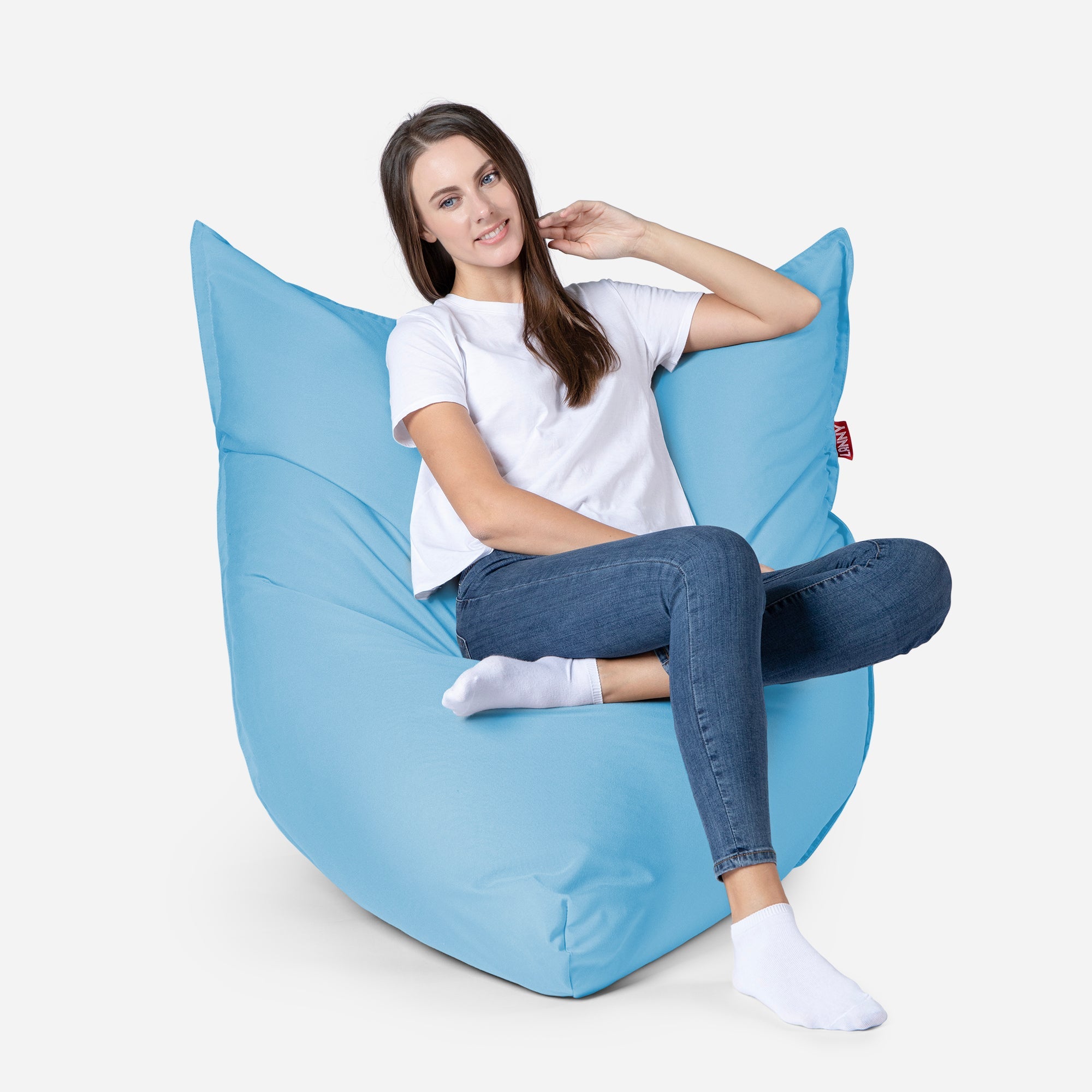 Sloppy Mini Outdoor Sky Blue Bean Bag - Lanny Beanbag - Bean Bag Chairs