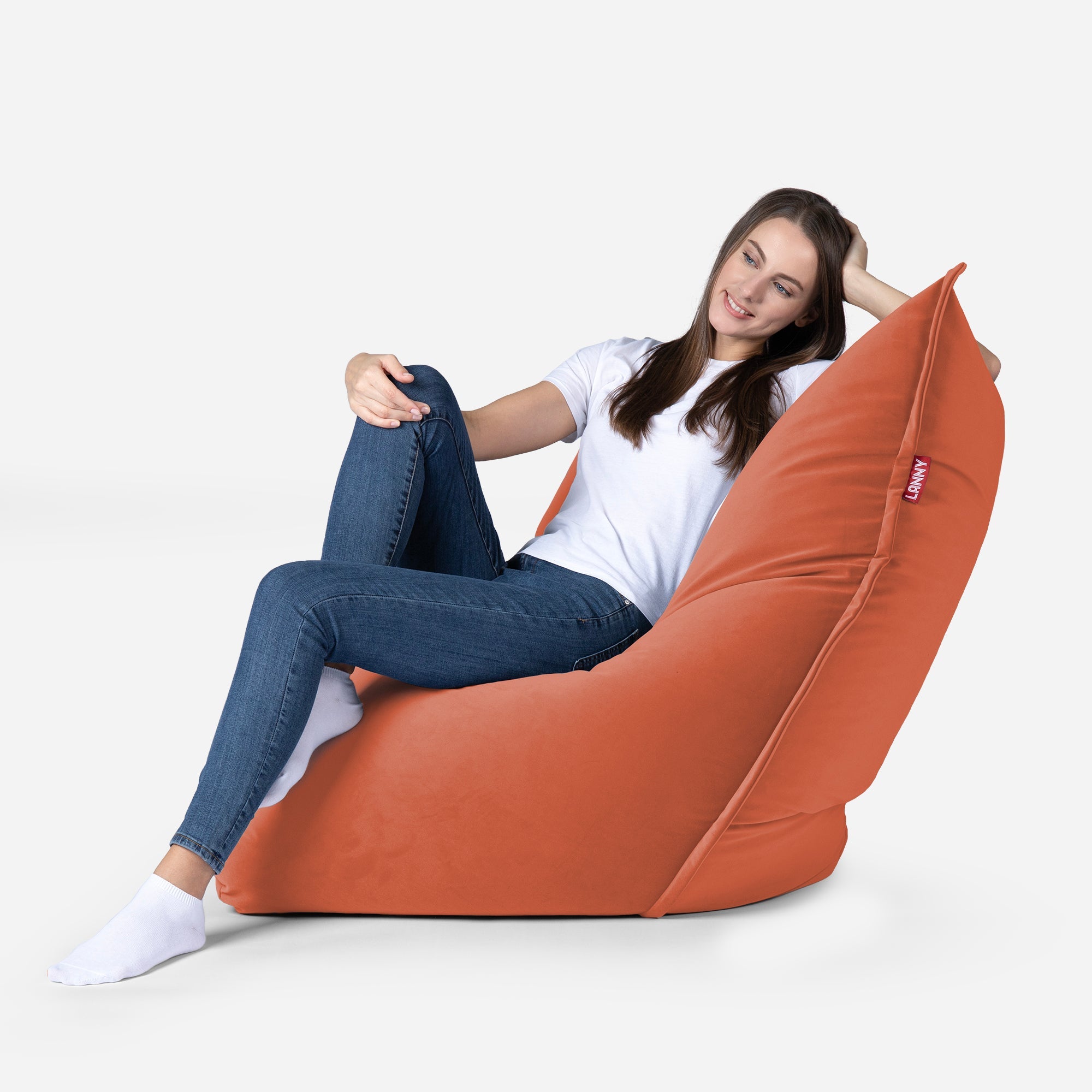 Sloppy Mini Velvet Amber Bean bag - Lanny Beanbag - Bean Bag Chairs