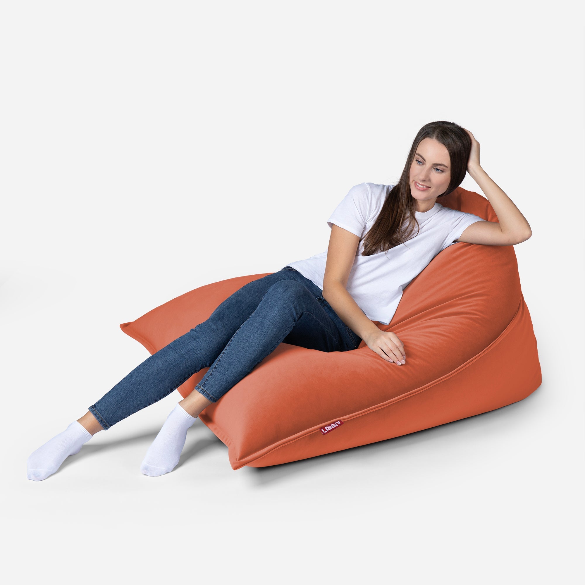 Sloppy Mini Velvet Amber Bean bag - Lanny Beanbag - Bean Bag Chairs