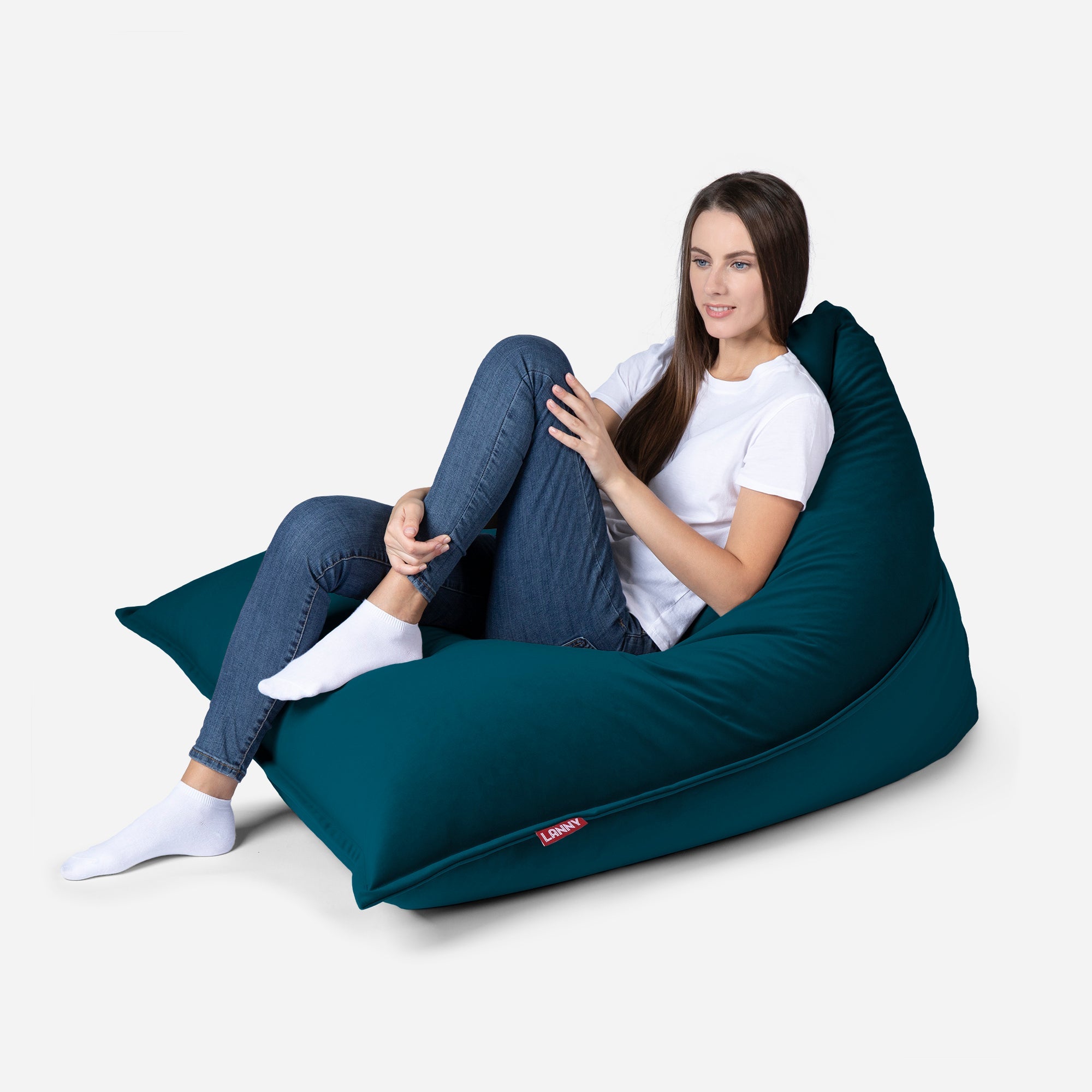 Sloppy Mini Velvet Aqua Bean bag - Lanny Beanbag - Bean Bag Chairs