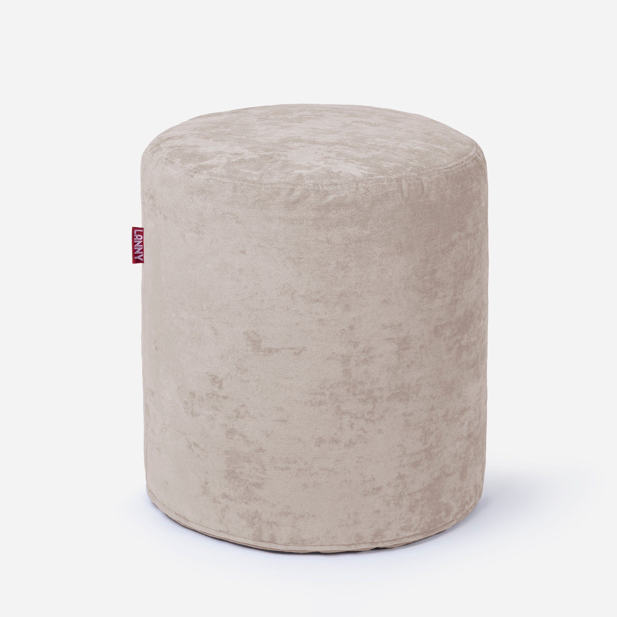 Tall Aldo Beige Pouf - Lanny Beanbag - Ottomans