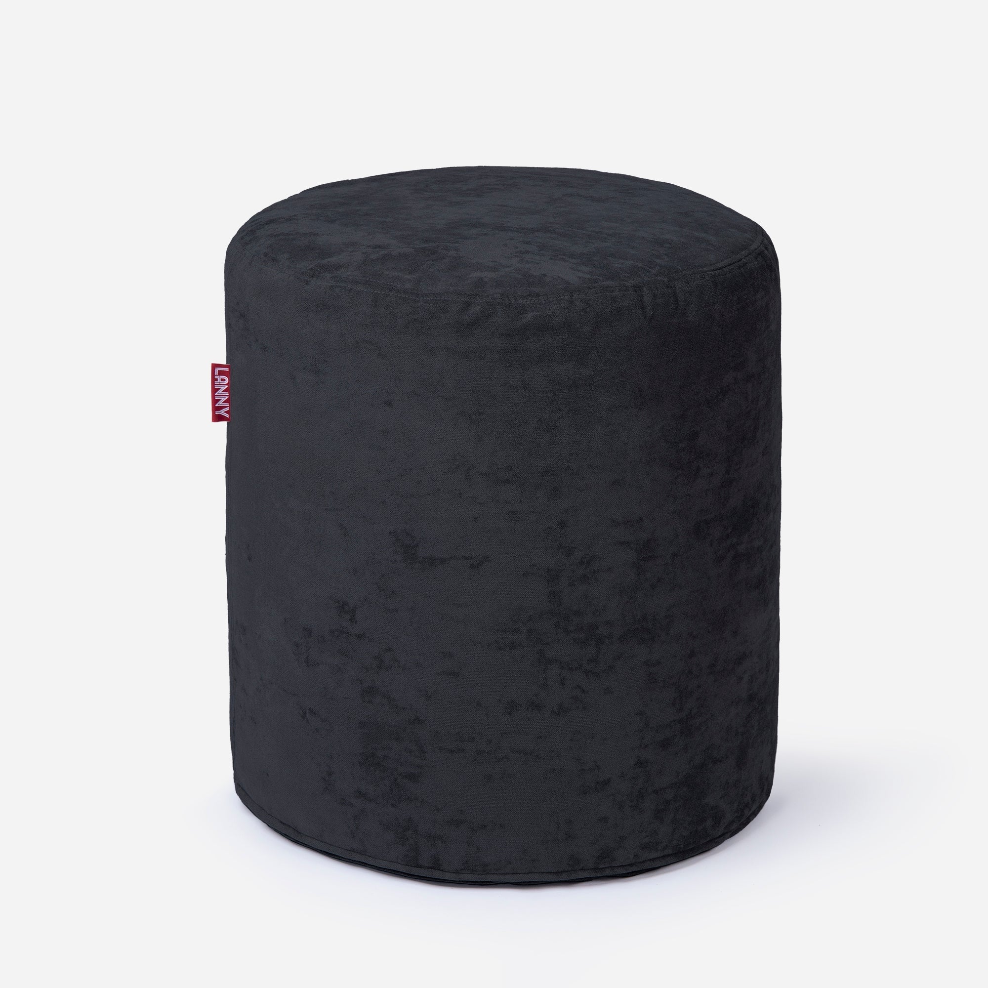 Tall Aldo Black Pouf - Lanny Beanbag - Ottomans