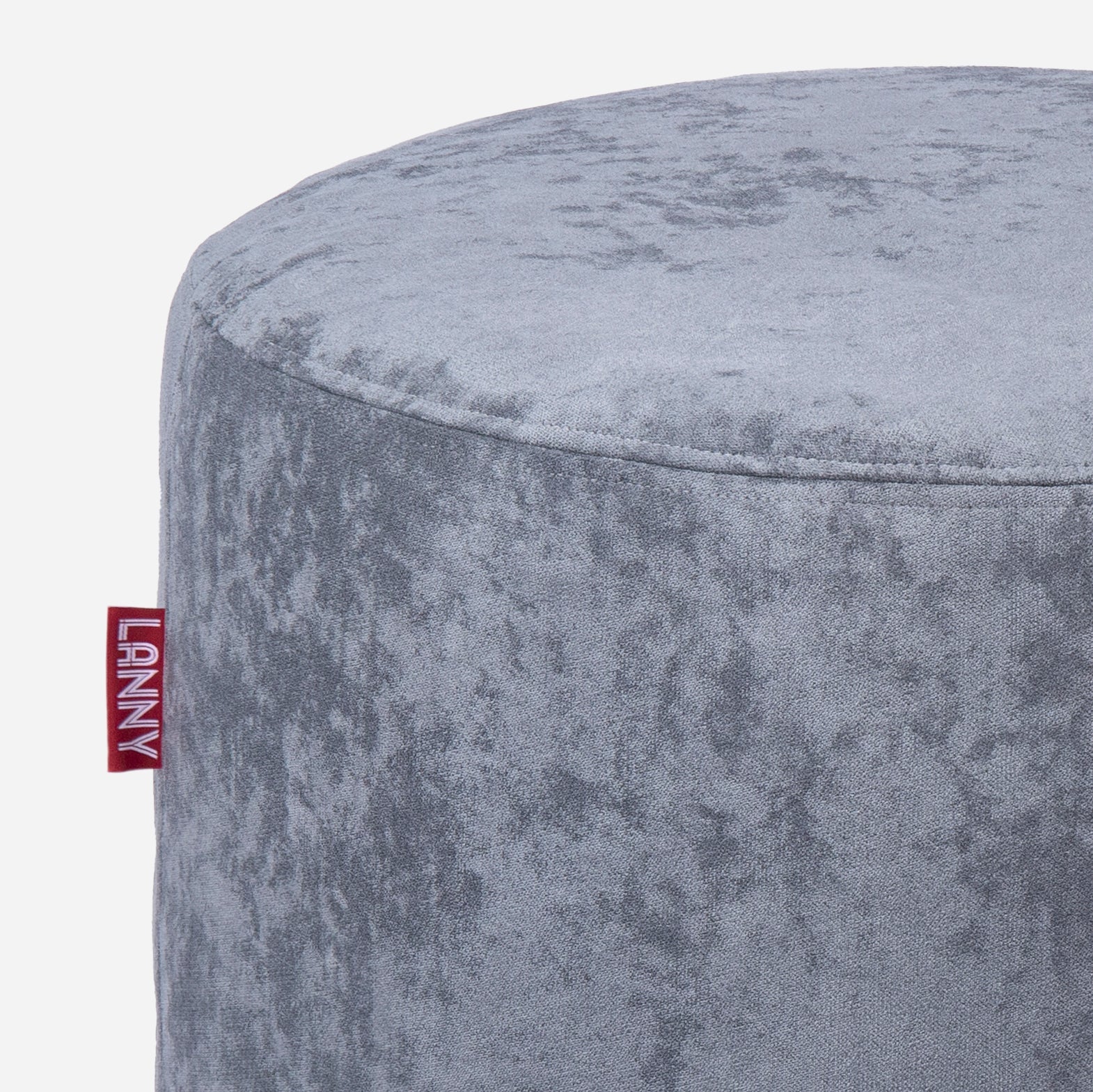 Tall Aldo Gray Pouf - Lanny Beanbag - Ottomans