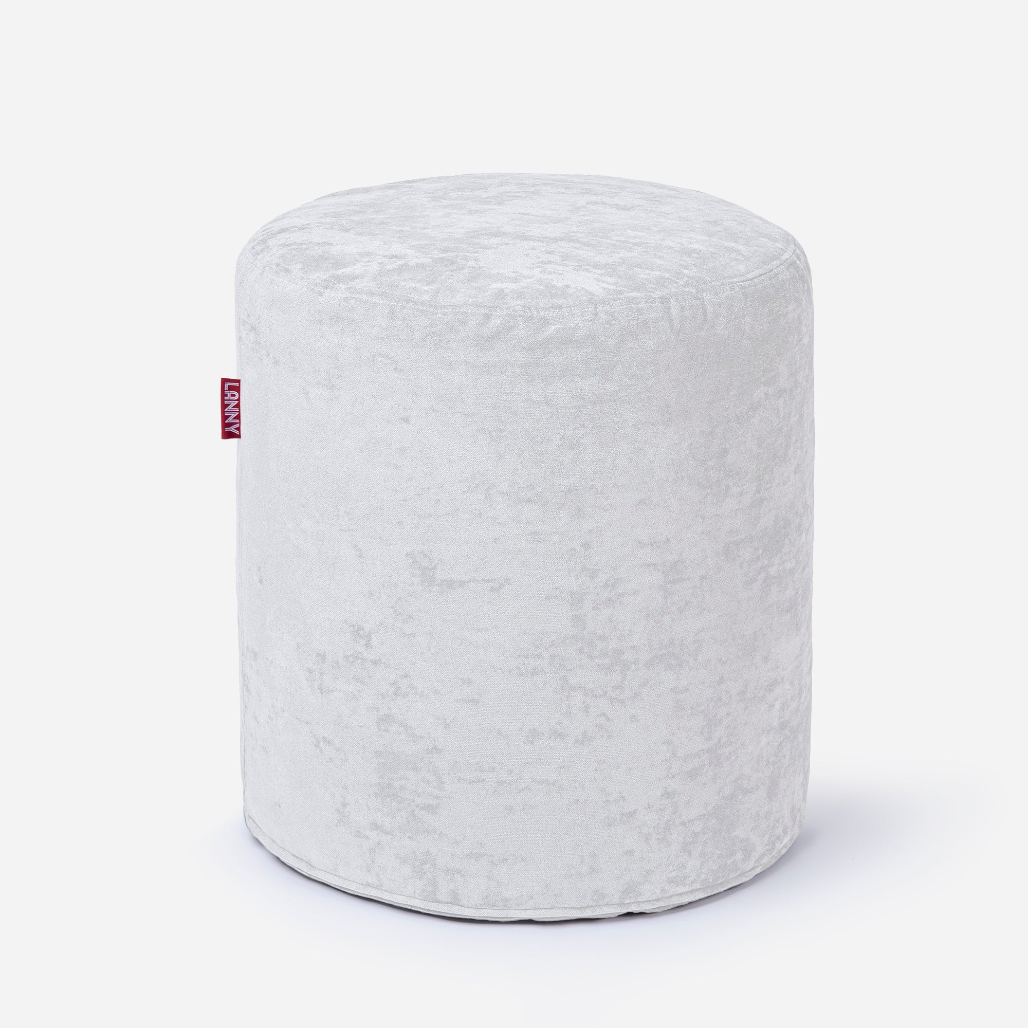 Tall Aldo White Pouf - Lanny Beanbag - Ottomans