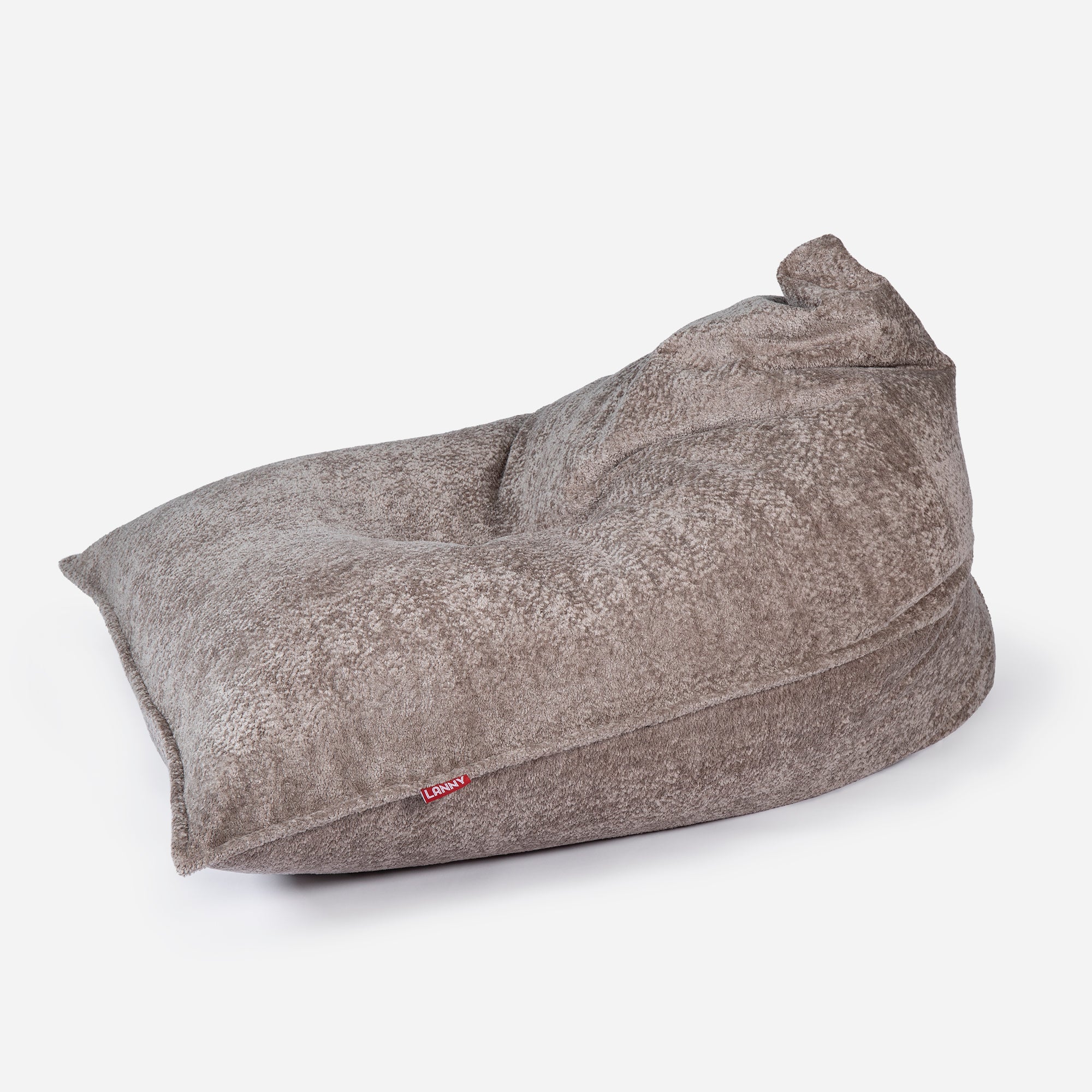 Beanbag Sloppy design fluffy fabric brown color