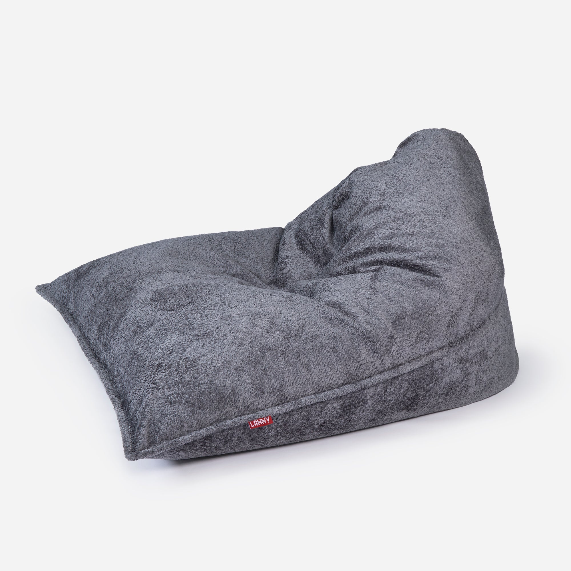 Beanbag Sloppy design fluffy fabric Dark Gray color