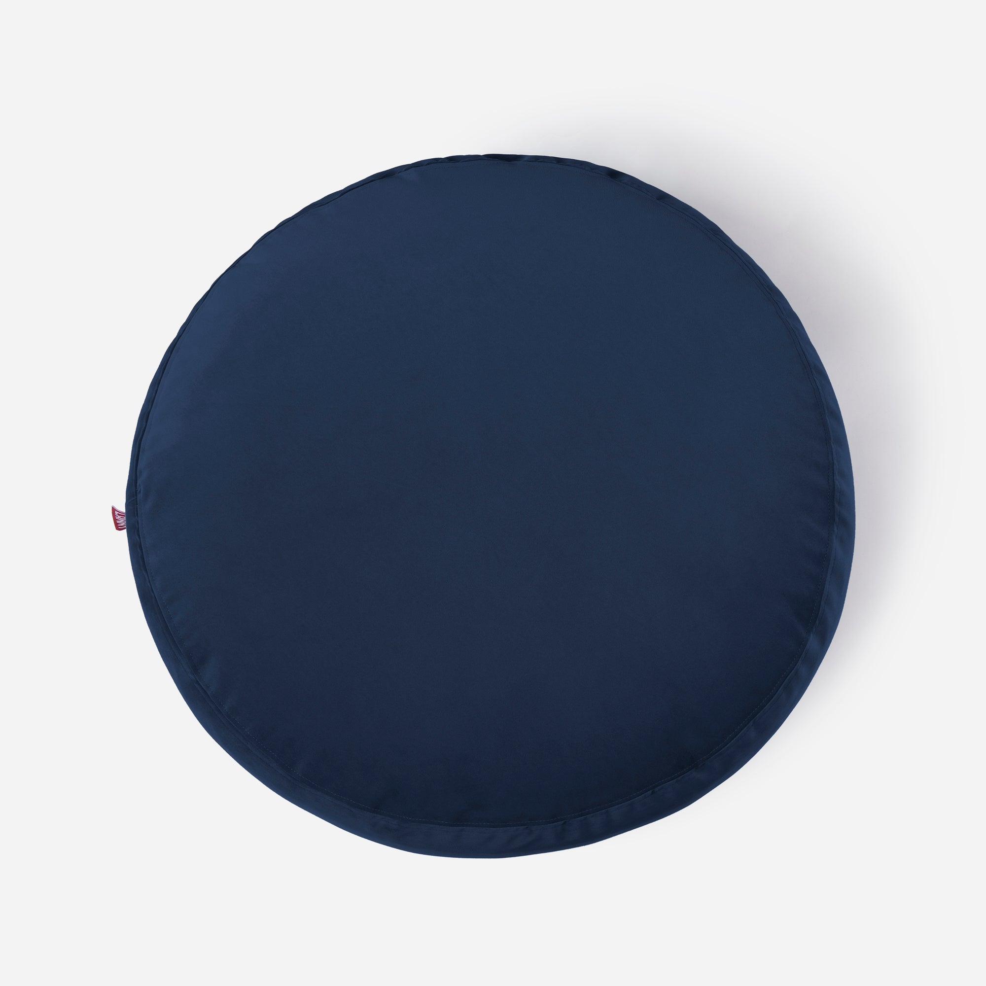 Lanny pouf made from velvet fabric in Blue color