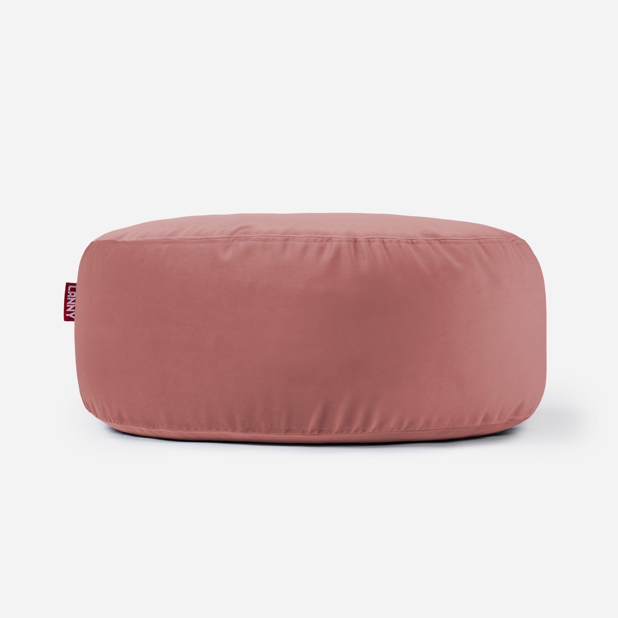Lanny pouf made from velvet fabric in Pink color
