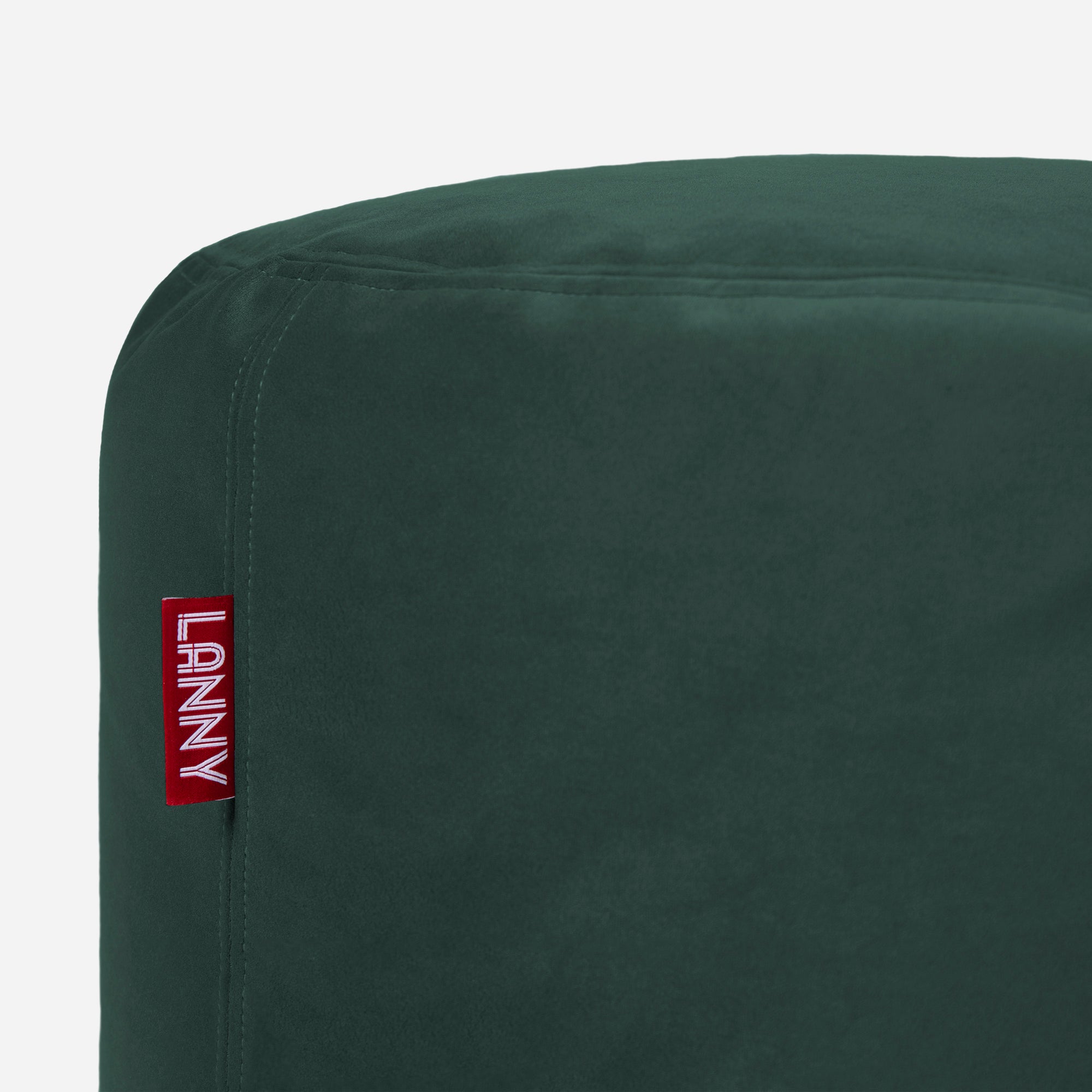 Short Velvet Green Pouf - Lanny Beanbag - Ottomans